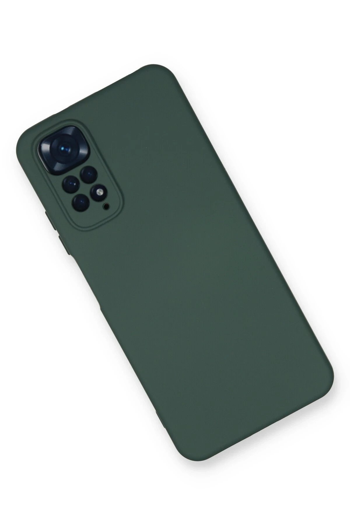 Newface Xiaomi Redmi Note 11 Kılıf Nano içi Kadife Silikon - Koyu Yeşil