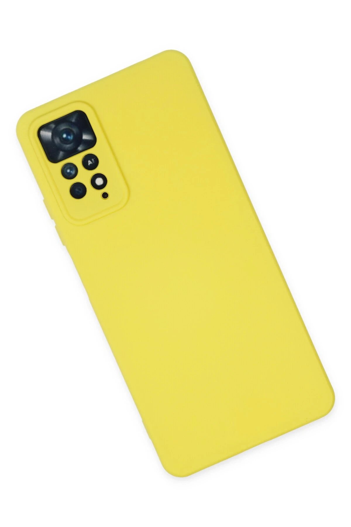 Newface Xiaomi Redmi Note 11 Pro Kılıf Nano içi Kadife Silikon - Sarı