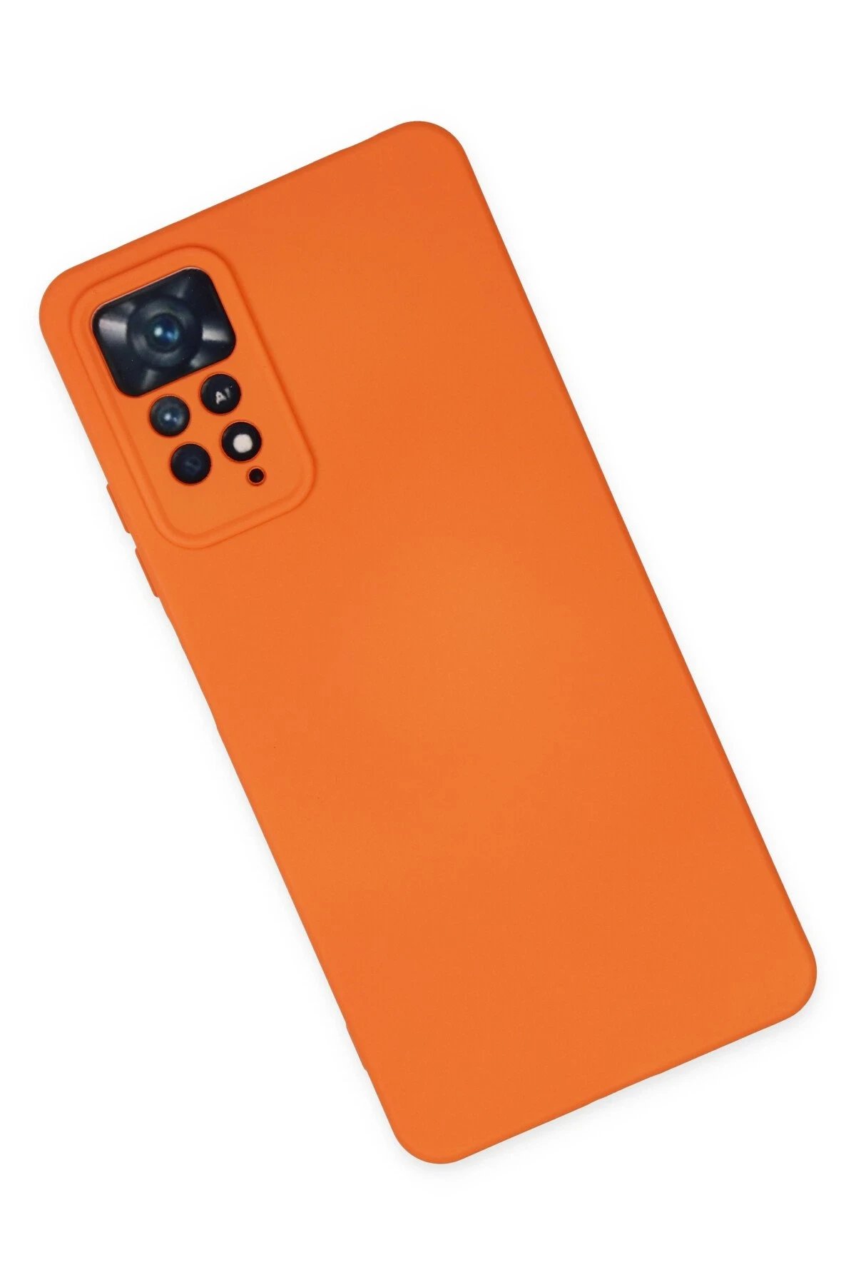 Newface Xiaomi Redmi Note 11 Pro Kılıf Nano içi Kadife Silikon - Turuncu