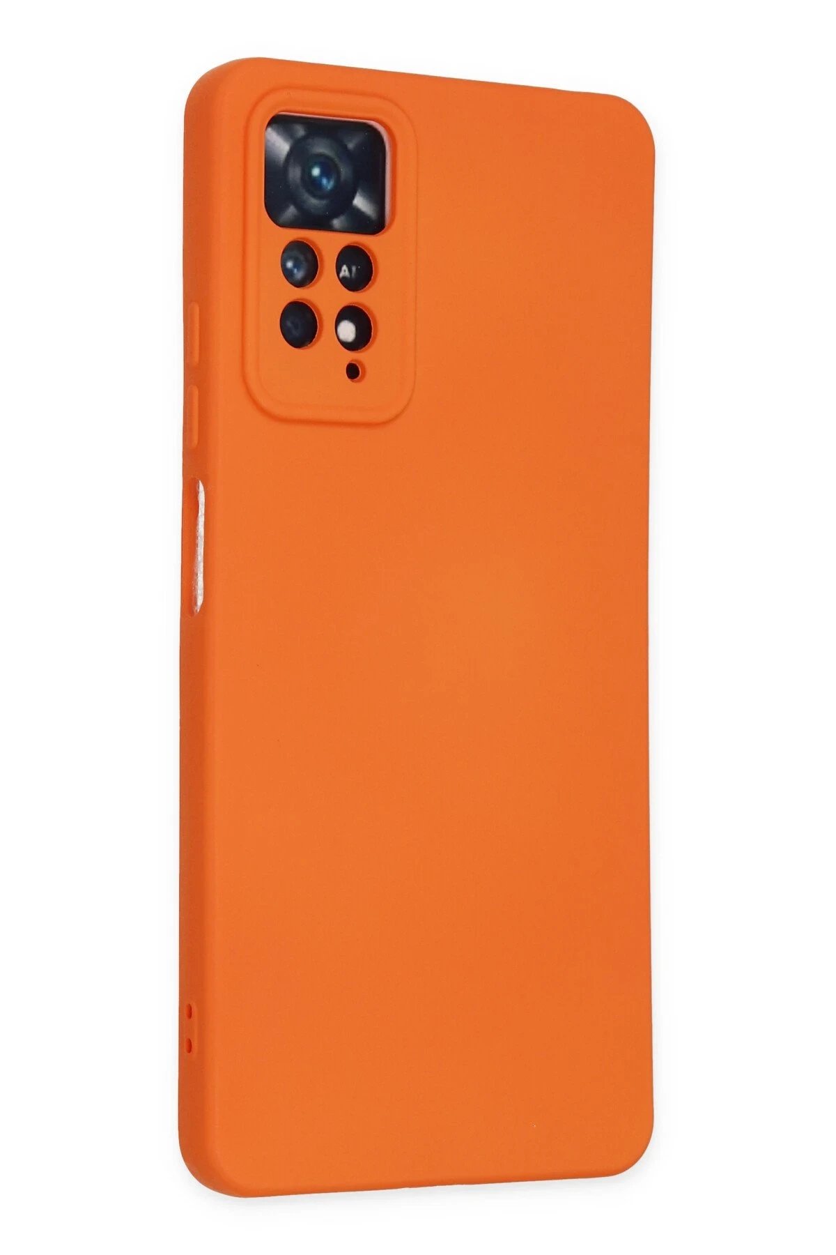 Newface Xiaomi Redmi Note 11 Pro Kılıf Nano içi Kadife Silikon - Turuncu