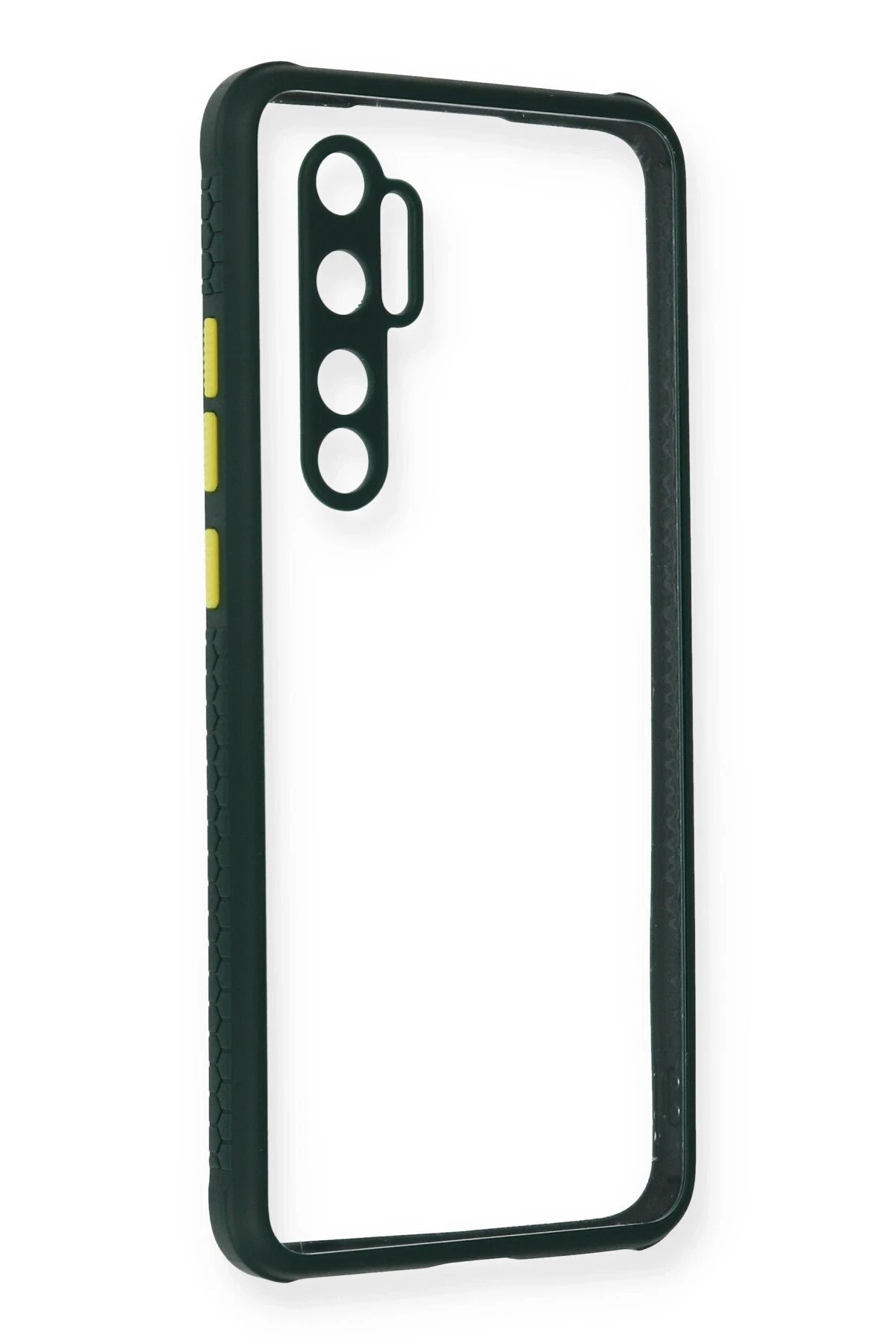 Newface Xiaomi Mi Note 10 Lite Kılıf Miami Şeffaf Silikon - Koyu Yeşil