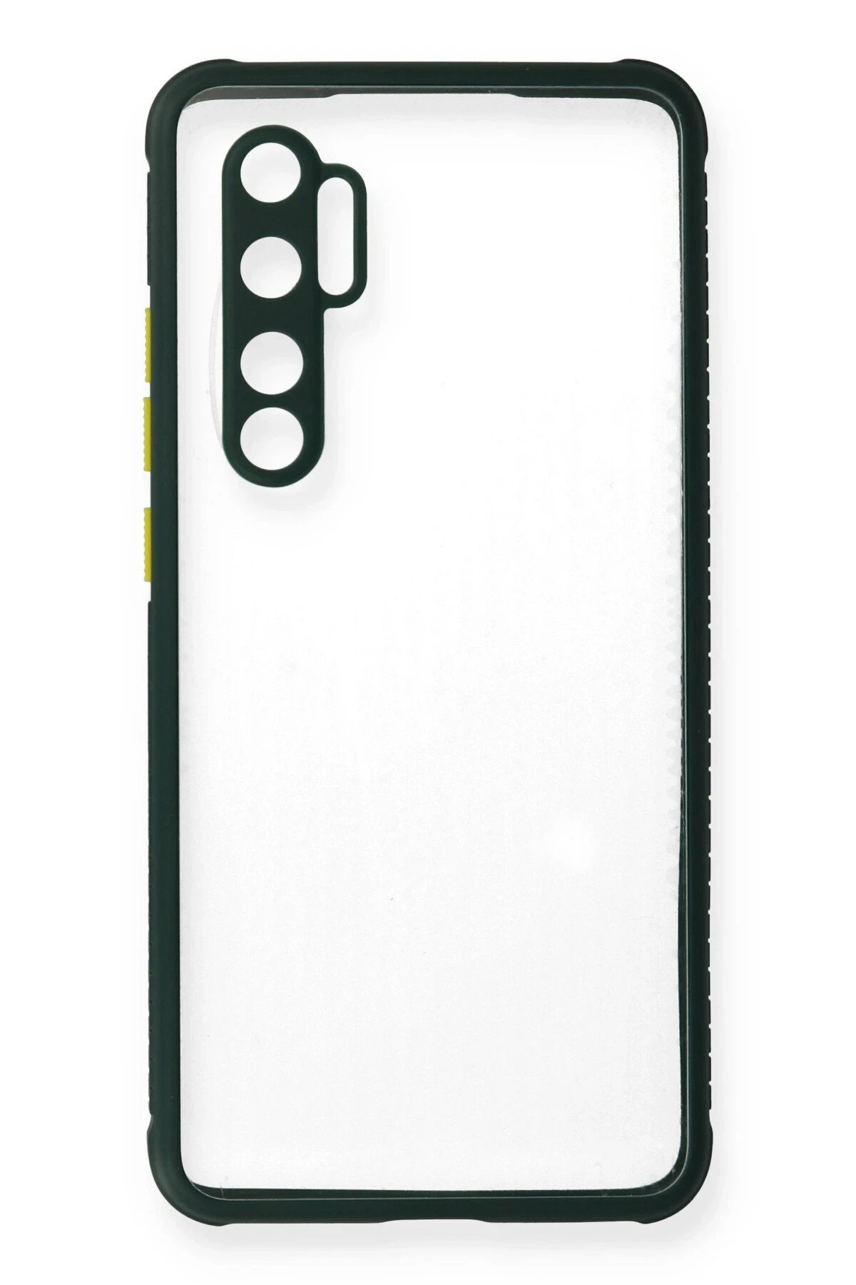 Newface Xiaomi Mi Note 10 Lite Kılıf Miami Şeffaf Silikon - Koyu Yeşil