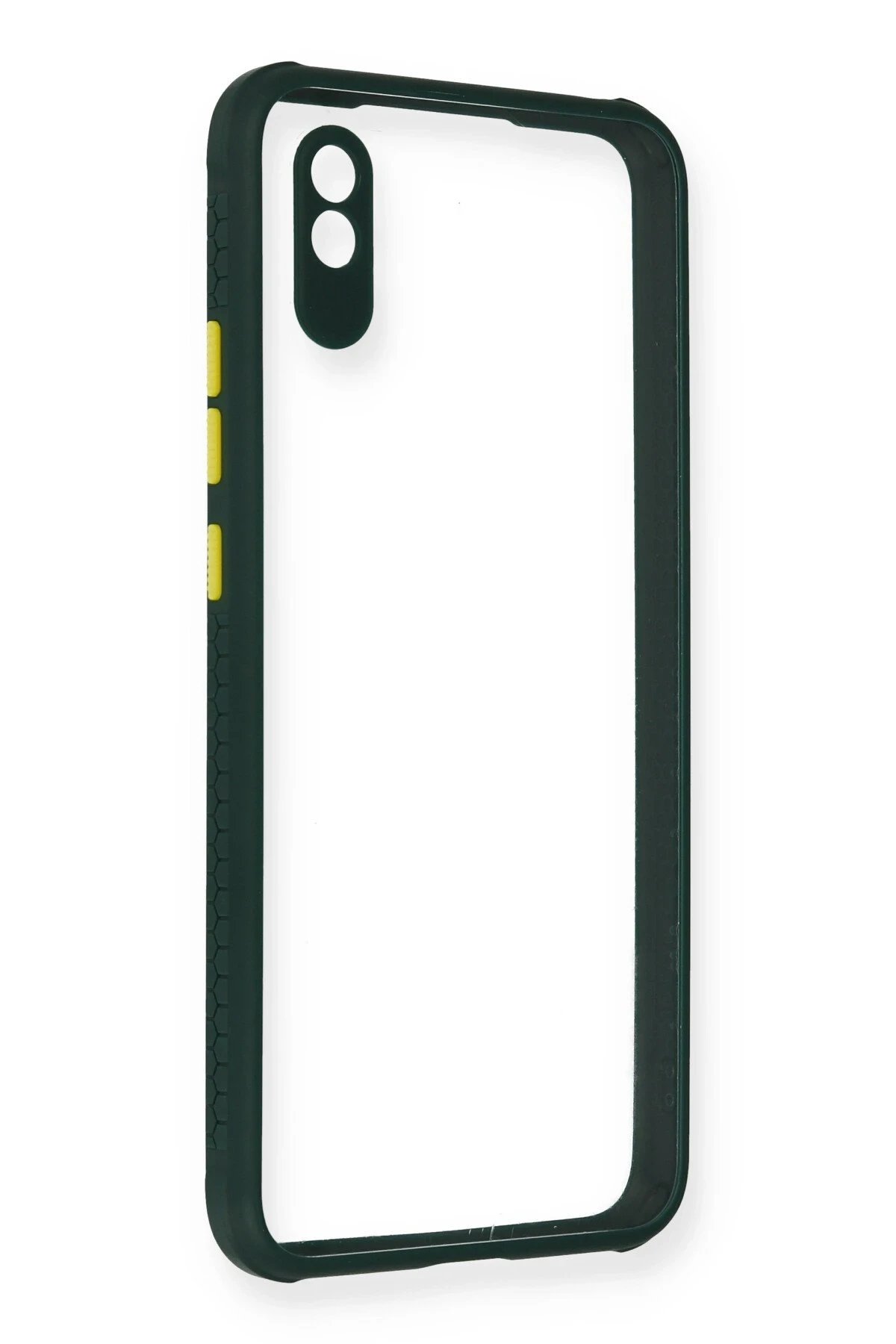 Newface Xiaomi Redmi 9A Kılıf Miami Şeffaf Silikon - Koyu Yeşil