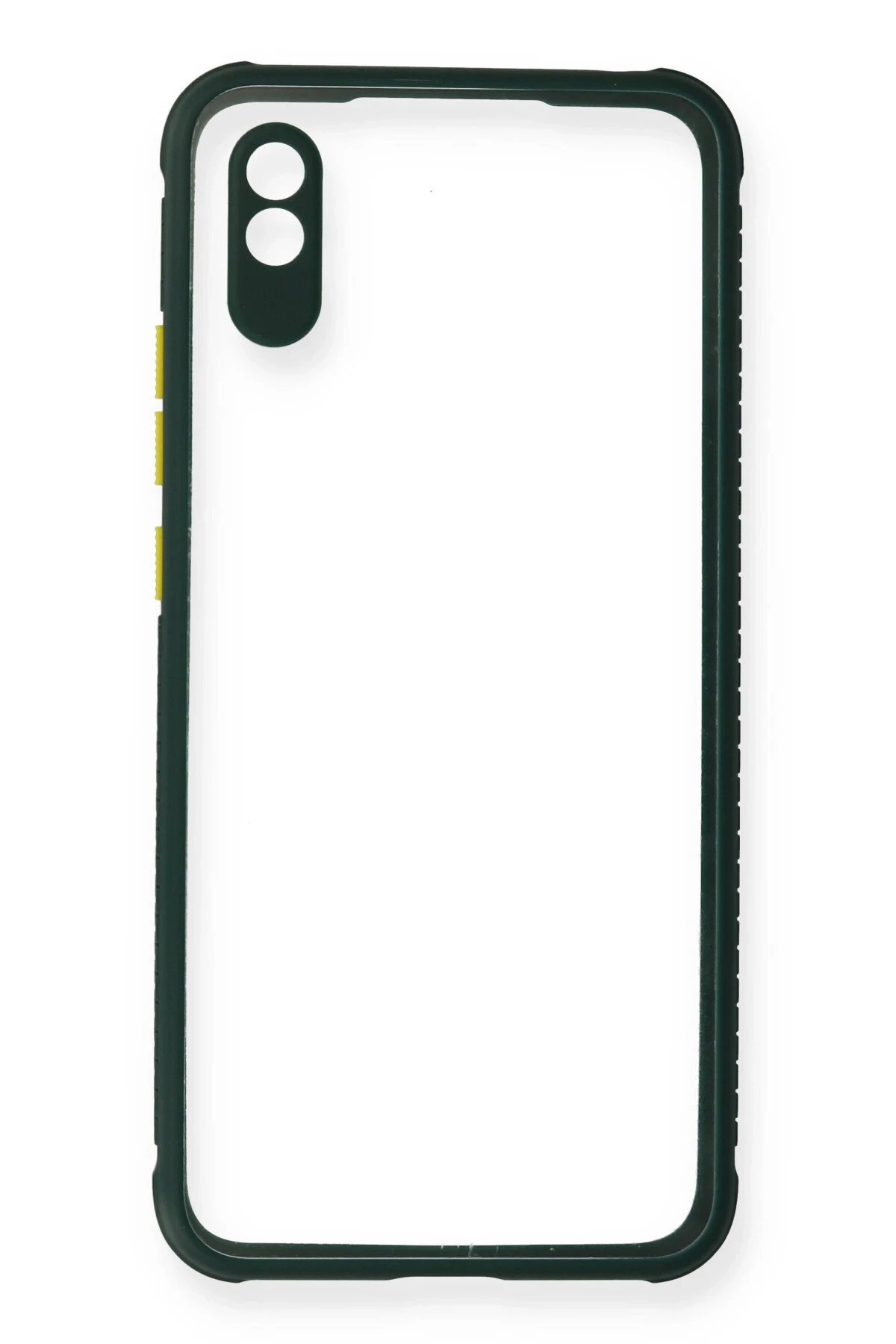 Newface Xiaomi Redmi 9A Kılıf Miami Şeffaf Silikon - Koyu Yeşil