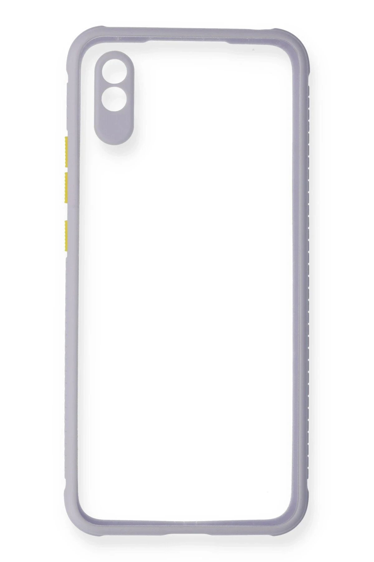 Newface Xiaomi Redmi 9A Kılıf Miami Şeffaf Silikon - Lila