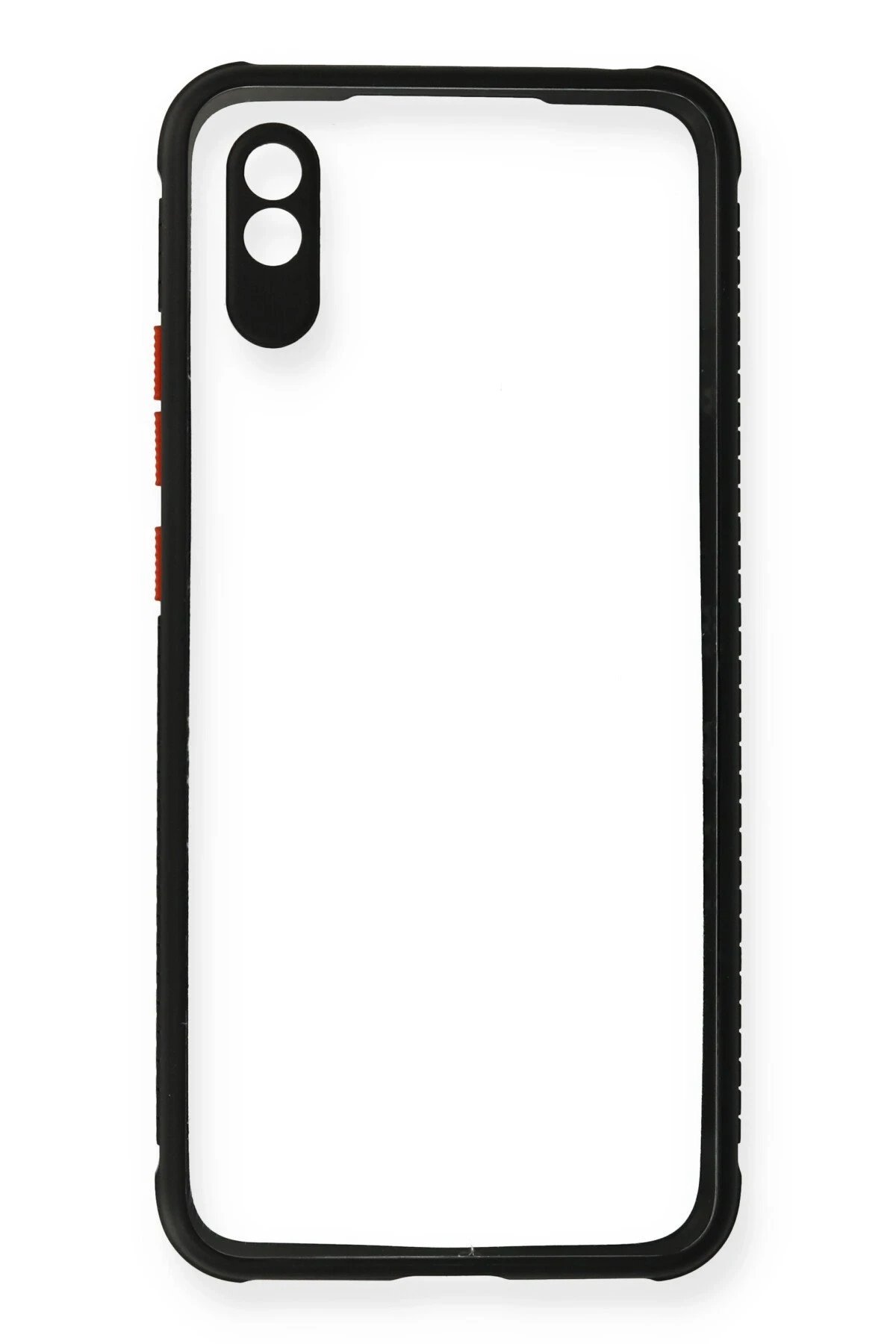 Newface Xiaomi Redmi 9A Kılıf Miami Şeffaf Silikon - Siyah