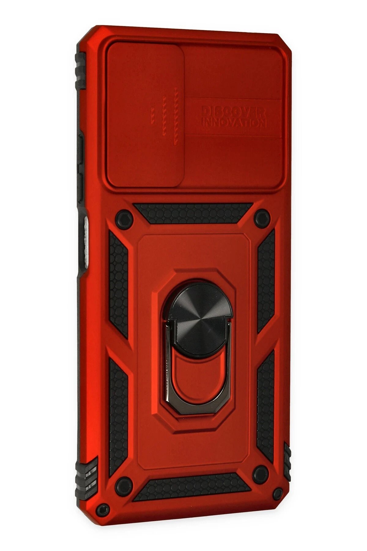 Newface Xiaomi Redmi Note 11 Pro Kılıf Pars Lens Yüzüklü Silikon - Kırmızı