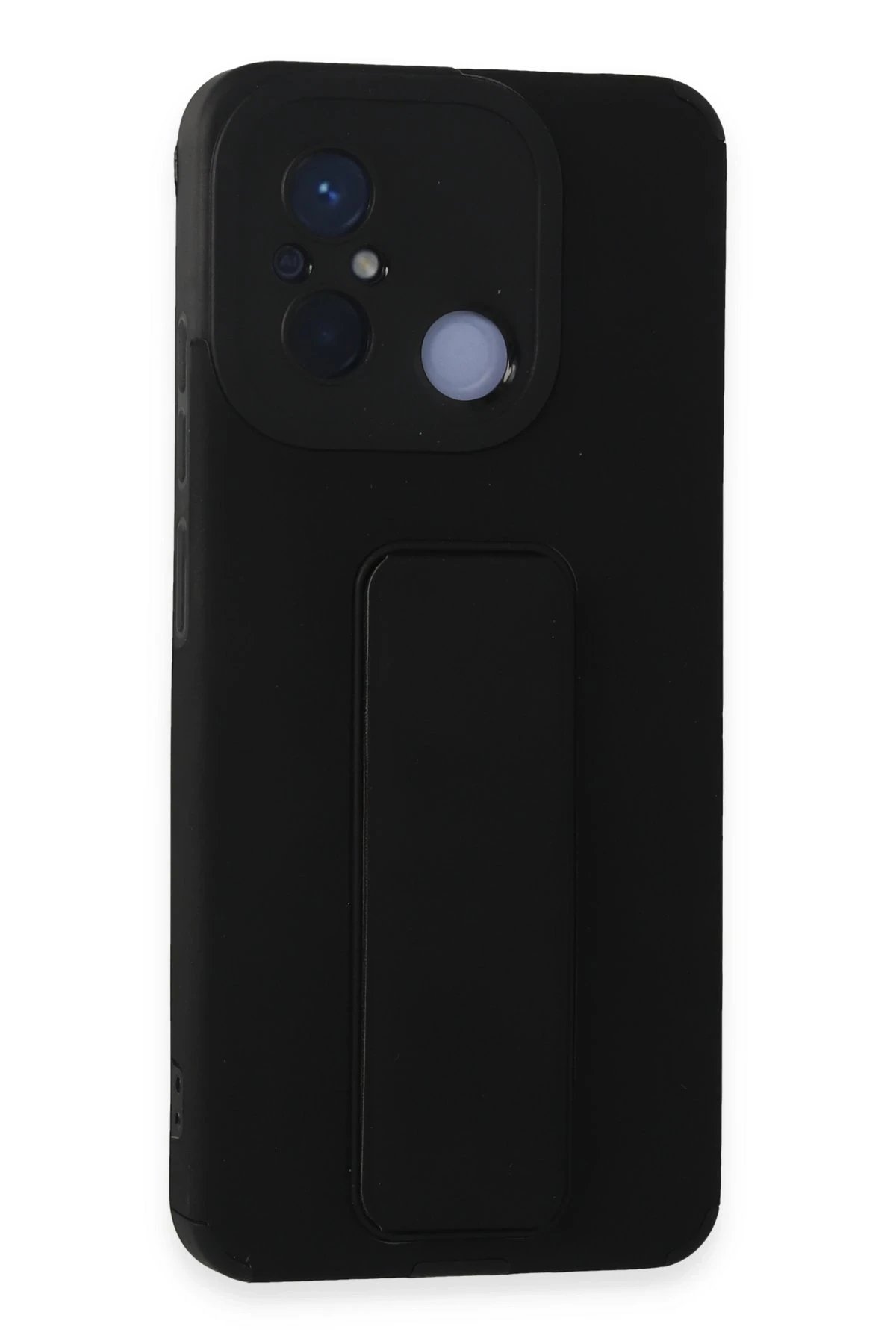 Newface Xiaomi Redmi 12C Kılıf Mega Standlı Silikon - Siyah