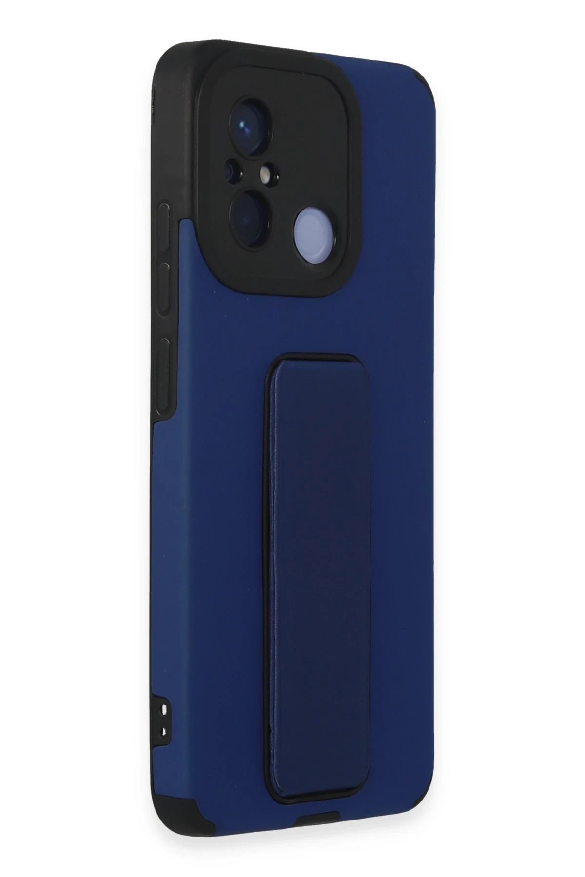 Newface Xiaomi Redmi 12C Kılıf Mega Standlı Silikon - Mavi