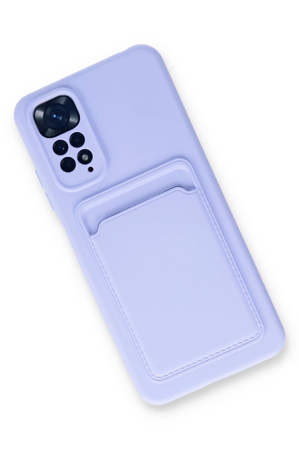 Newface Xiaomi Redmi Note 11S Kılıf Kelvin Kartvizitli Silikon - Lila