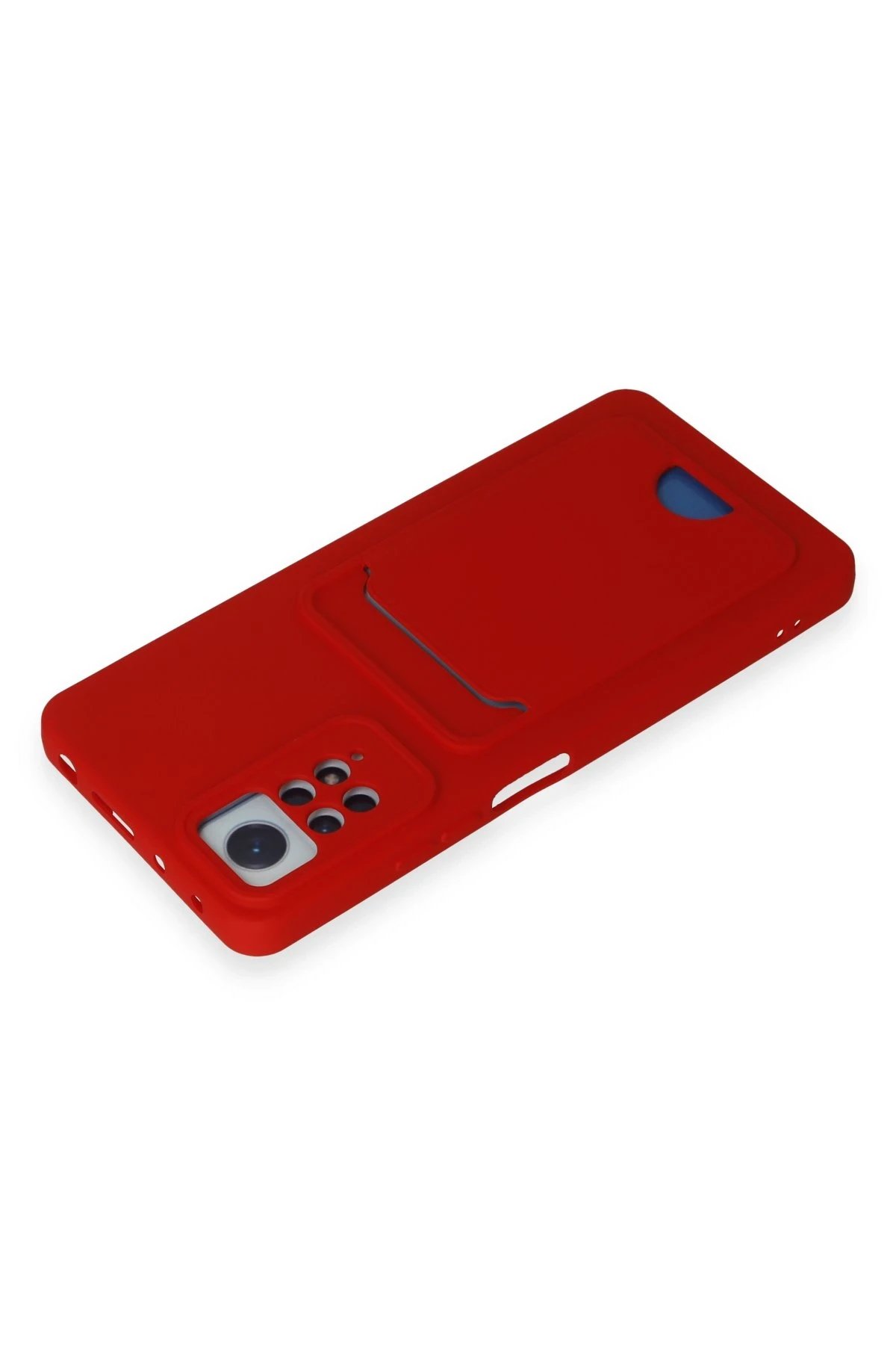 Newface Xiaomi Redmi Note 11 Pro Kılıf Kelvin Kartvizitli Silikon - Kırmızı