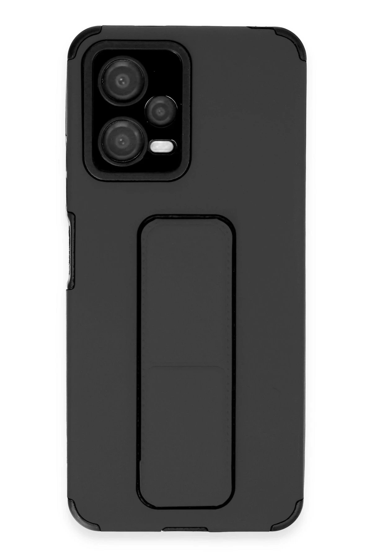 Newface Xiaomi Poco X5 5G Kılıf Mega Standlı Silikon - Siyah