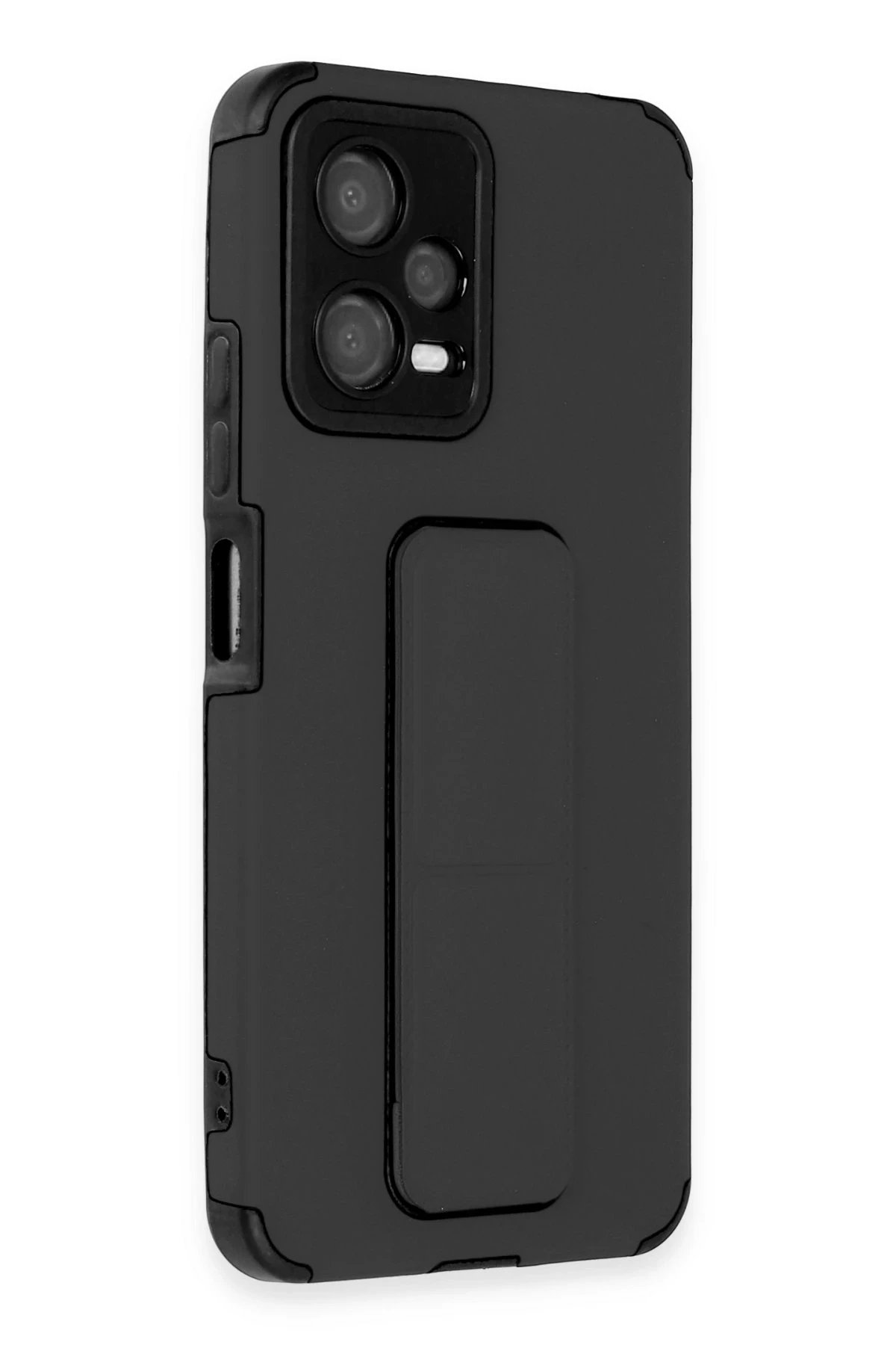 Newface Xiaomi Poco X5 5G Kılıf Mega Standlı Silikon - Siyah