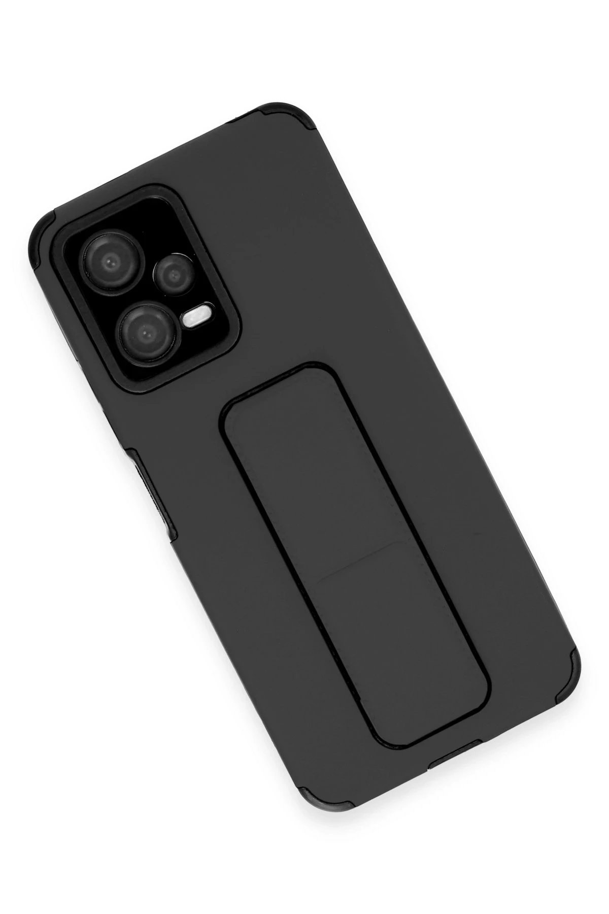 Newface Xiaomi Poco X5 5G Kılıf Mega Standlı Silikon - Siyah