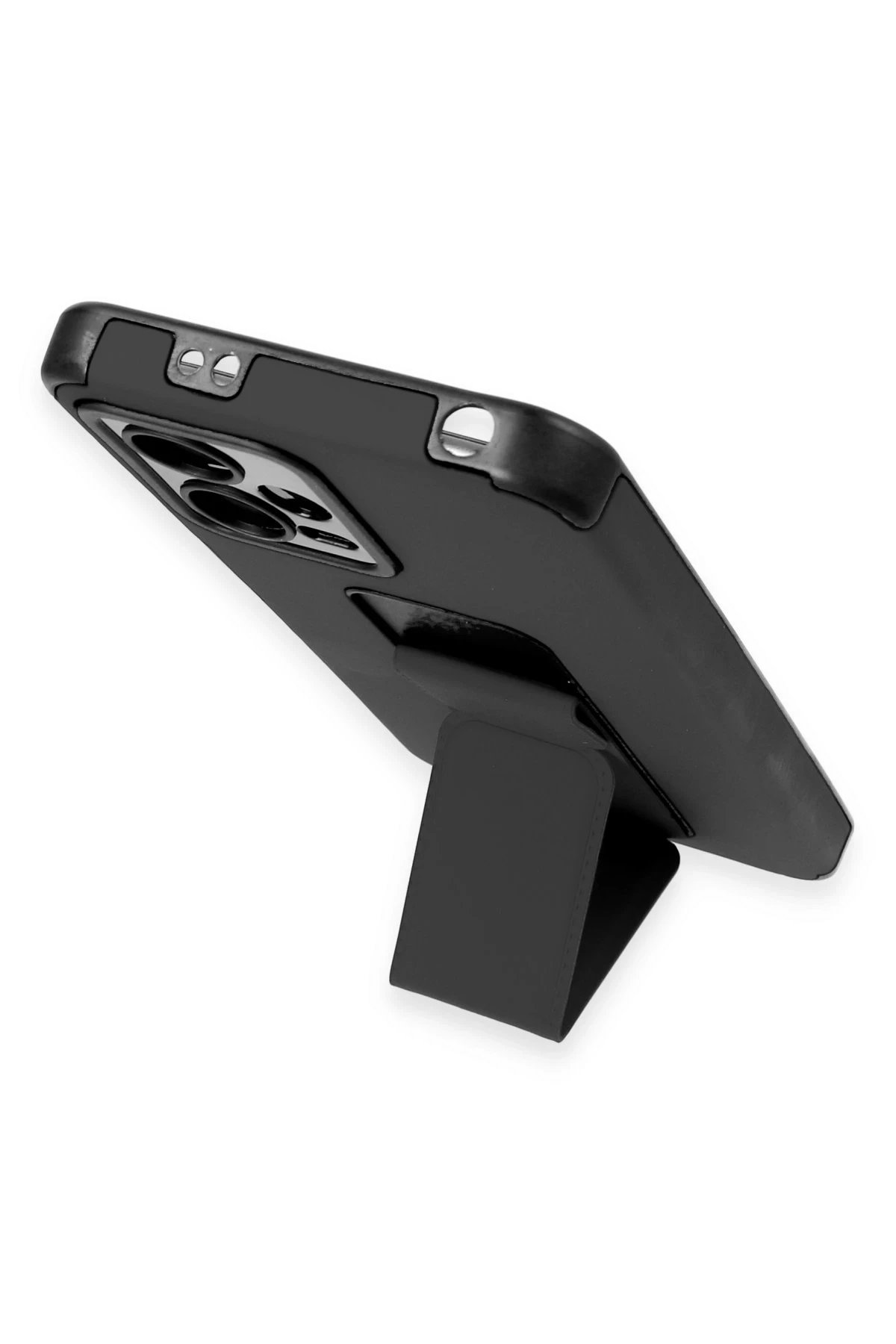 Newface Xiaomi Poco X5 5G Kılıf Mega Standlı Silikon - Siyah