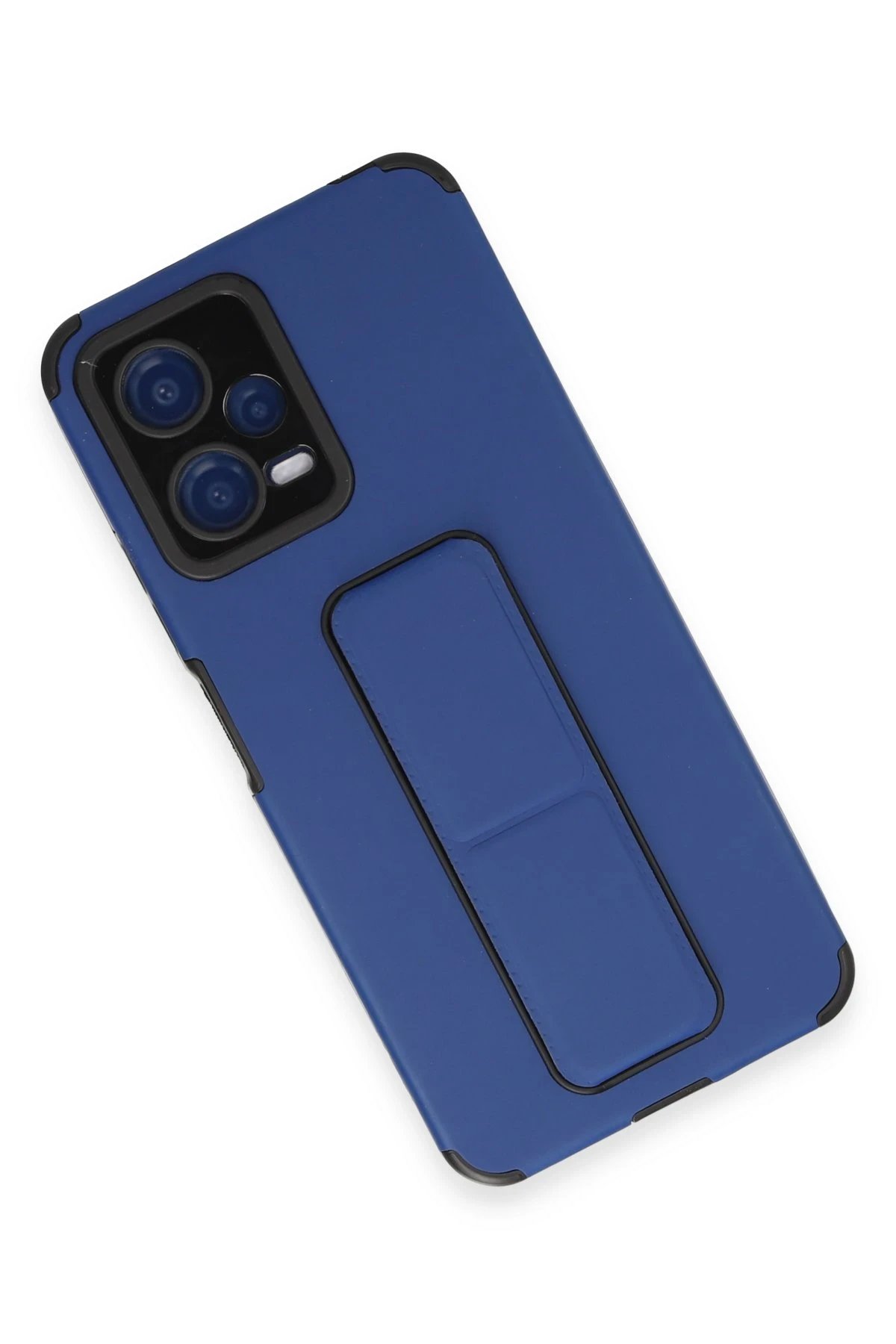 Newface Xiaomi Poco X5 5G Kılıf Mega Standlı Silikon - Mavi