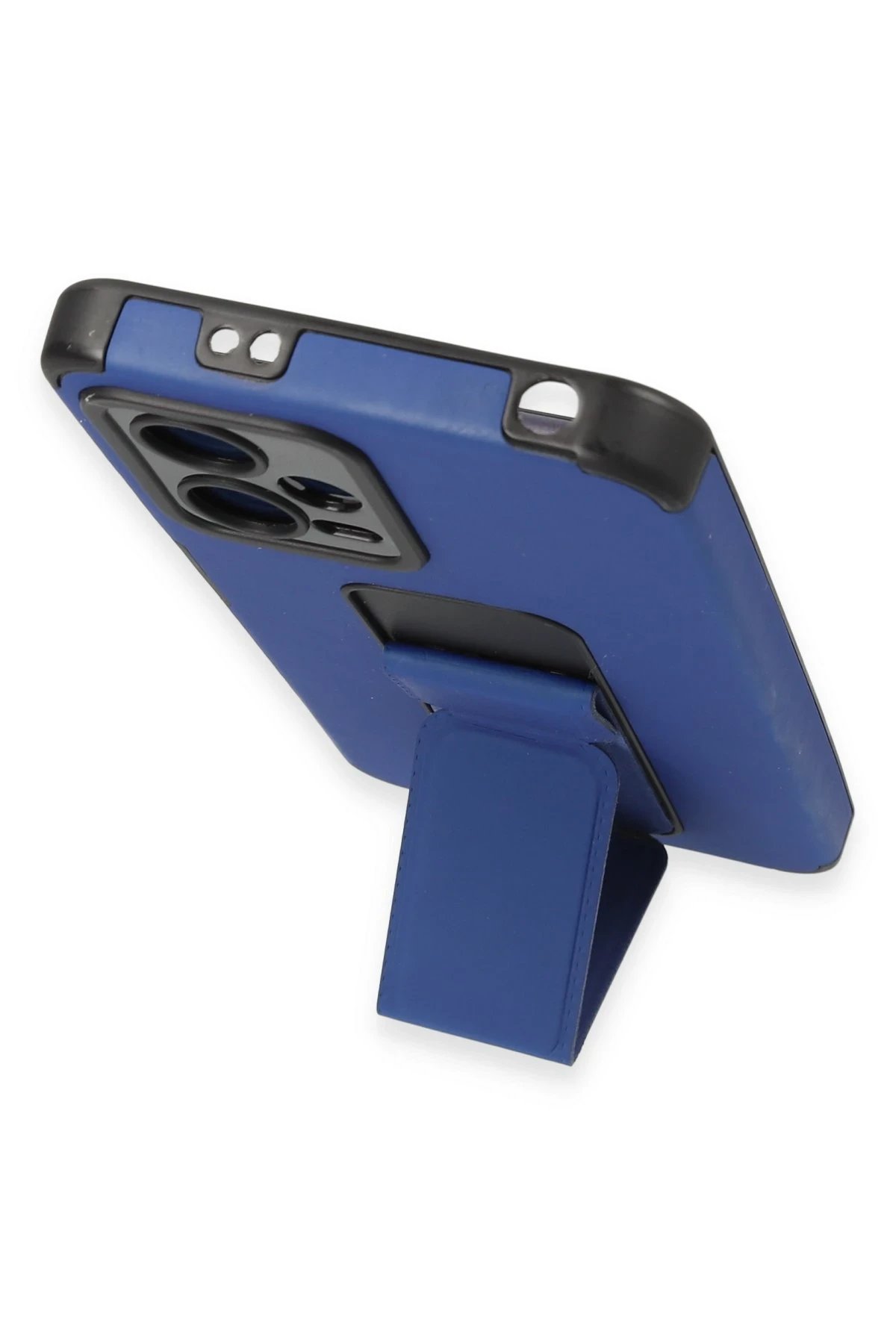 Newface Xiaomi Poco X5 5G Kılıf Mega Standlı Silikon - Mavi