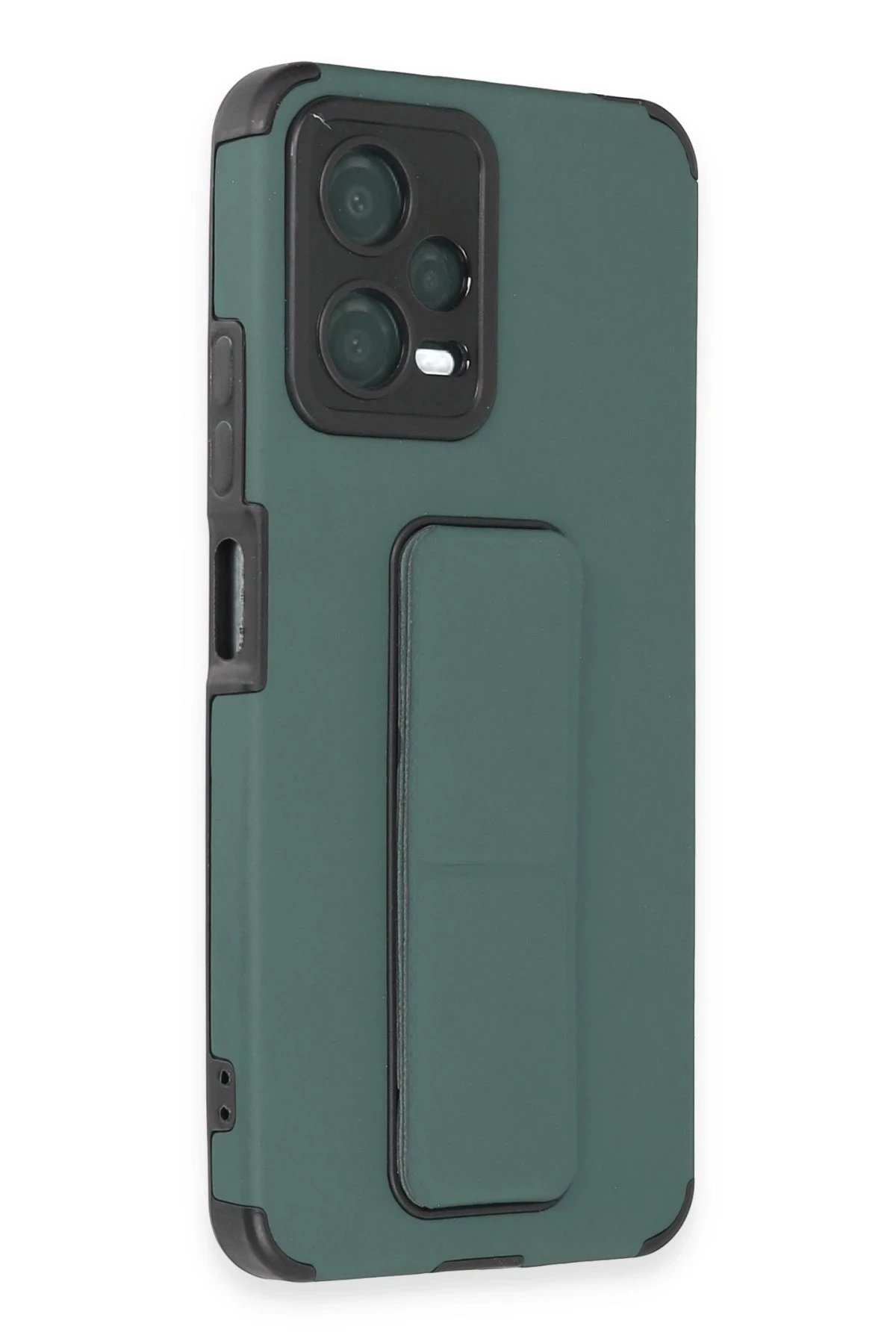 Newface Xiaomi Poco X5 5G Kılıf Mega Standlı Silikon - Yeşil