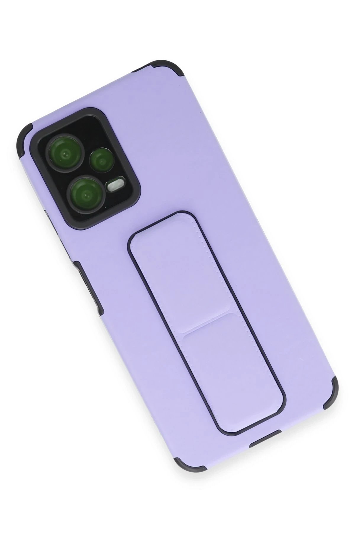 Newface Xiaomi Poco X5 5G Kılıf Mega Standlı Silikon - Lila