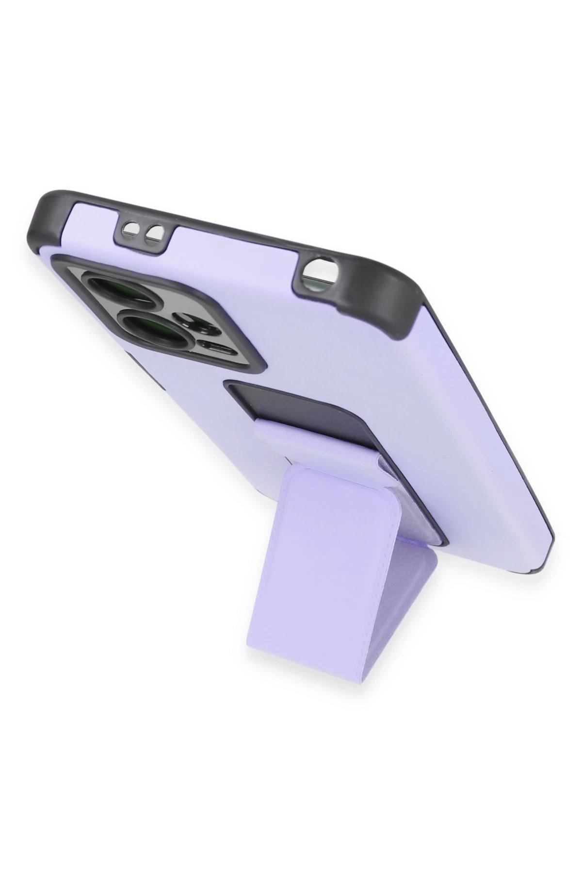 Newface Xiaomi Poco X5 5G Kılıf Mega Standlı Silikon - Lila