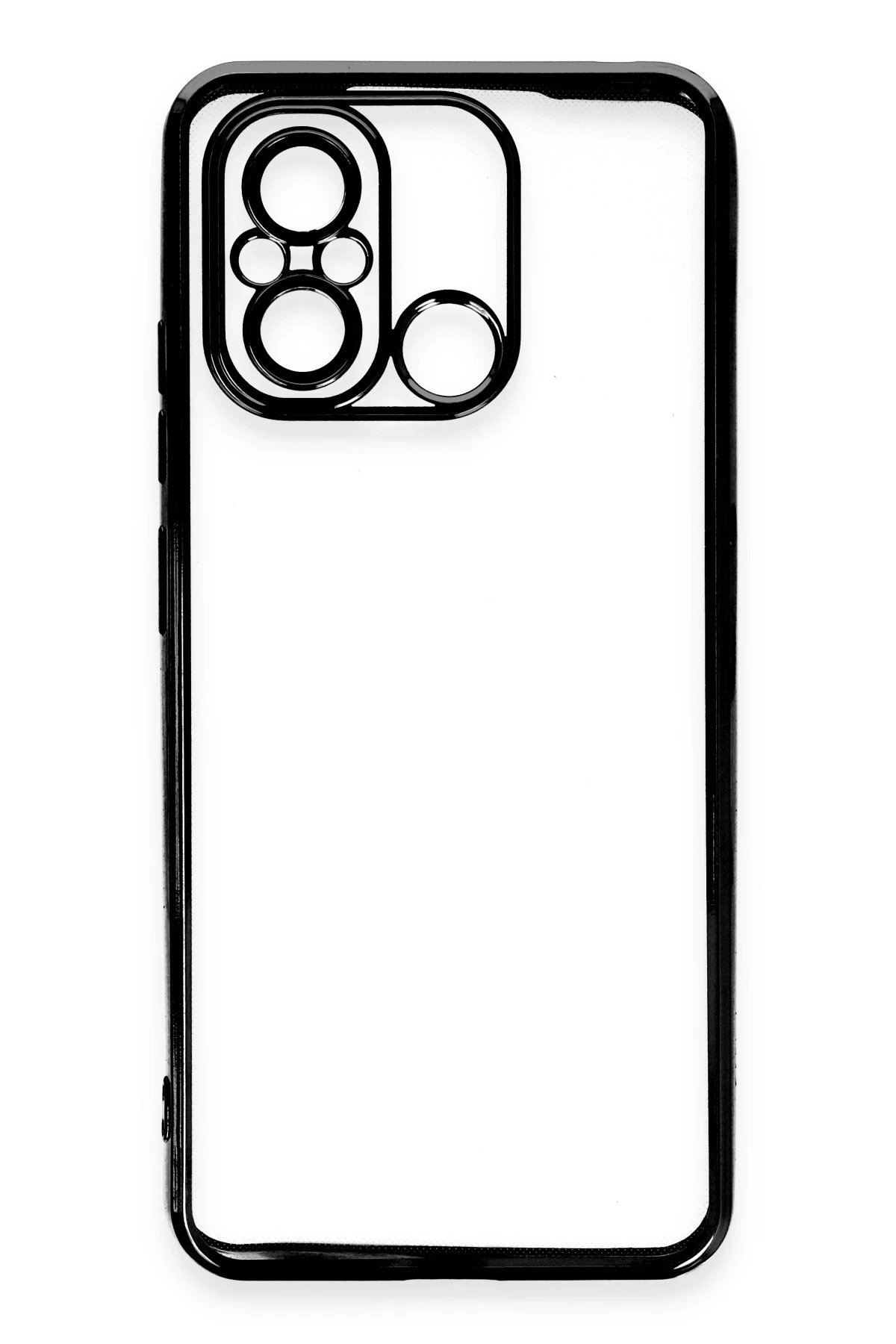 Newface Xiaomi Redmi 12C Kılıf Razer Lensli Silikon - Siyah