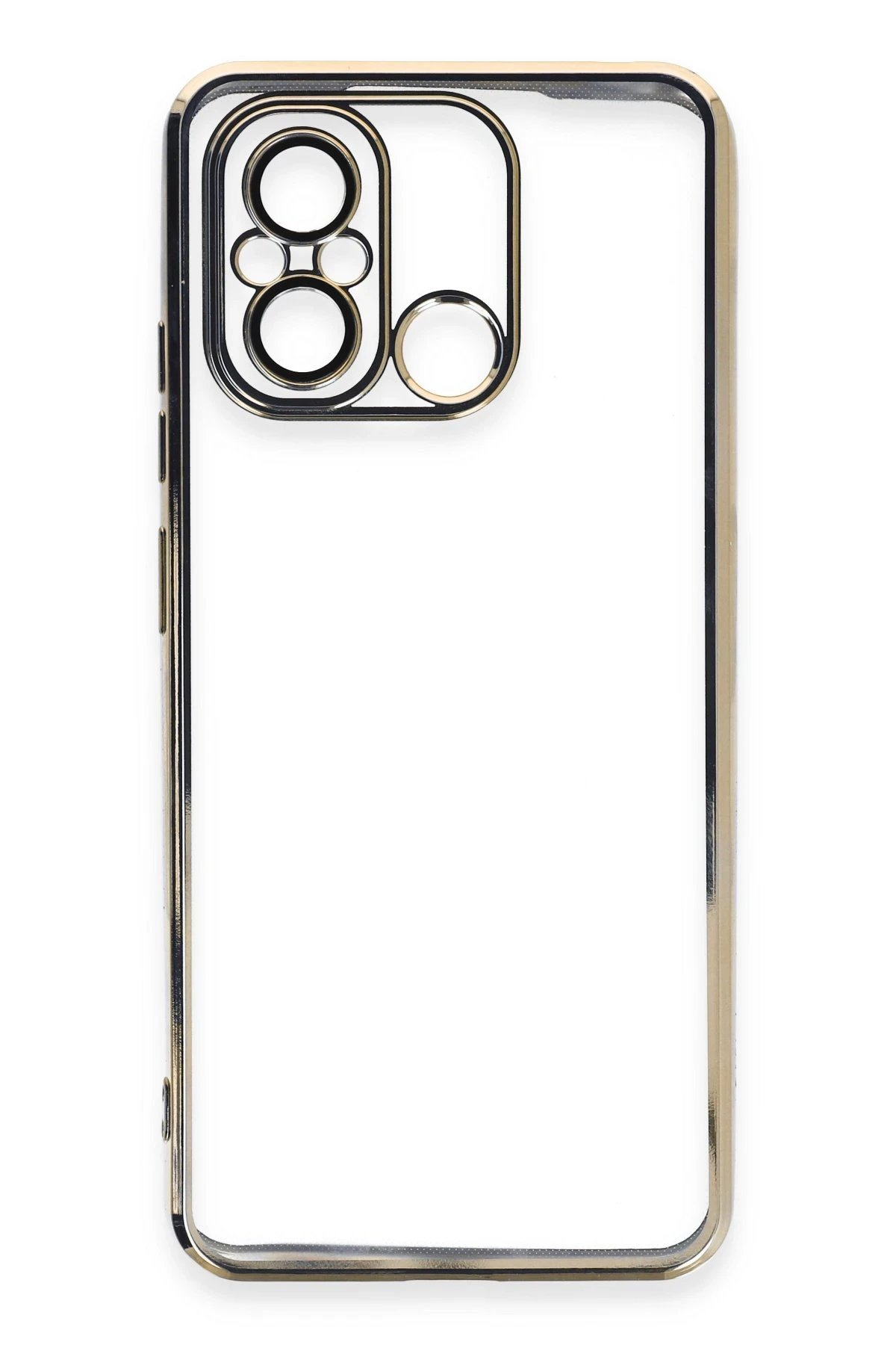 Newface Xiaomi Redmi 12C Kılıf Razer Lensli Silikon - Gold