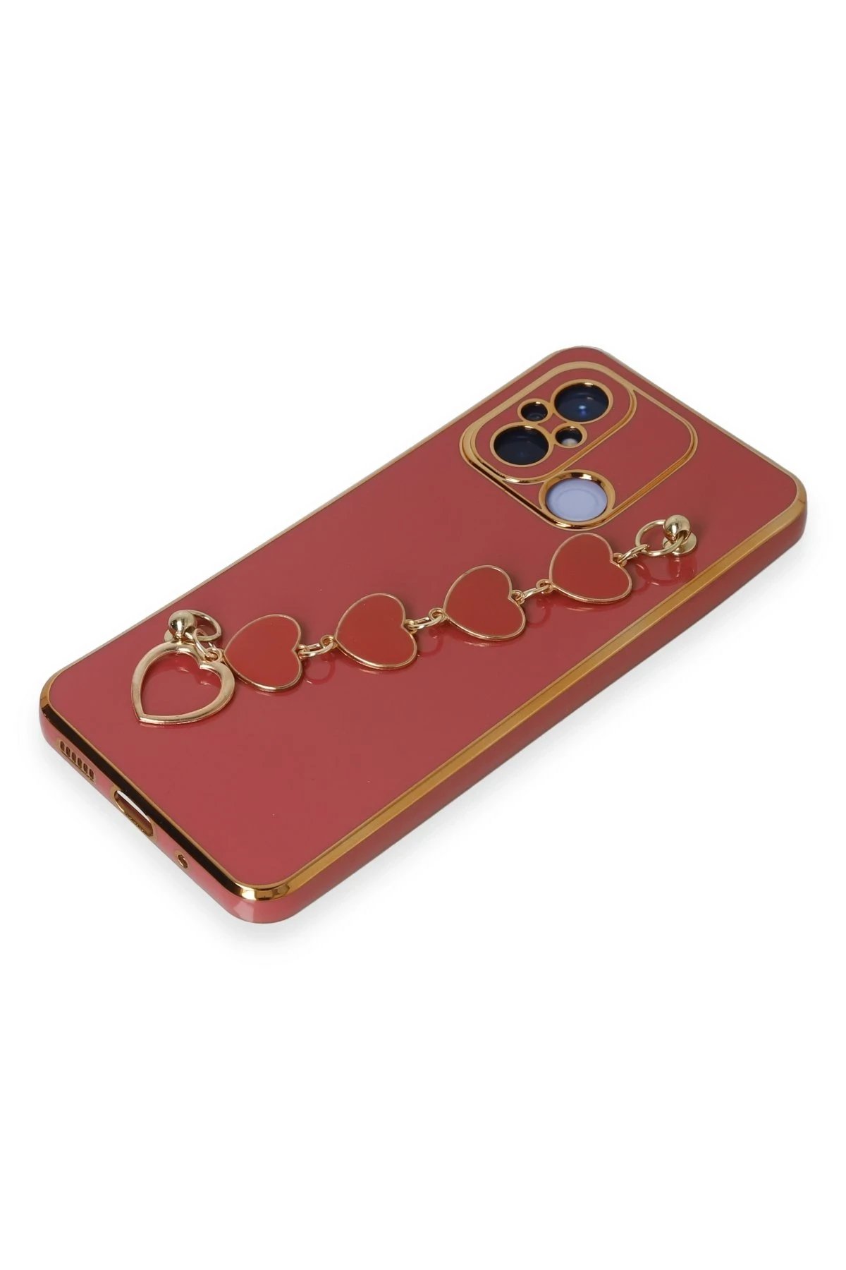 Newface Xiaomi Redmi 12C Kılıf Esila Silikon - Kırmızı