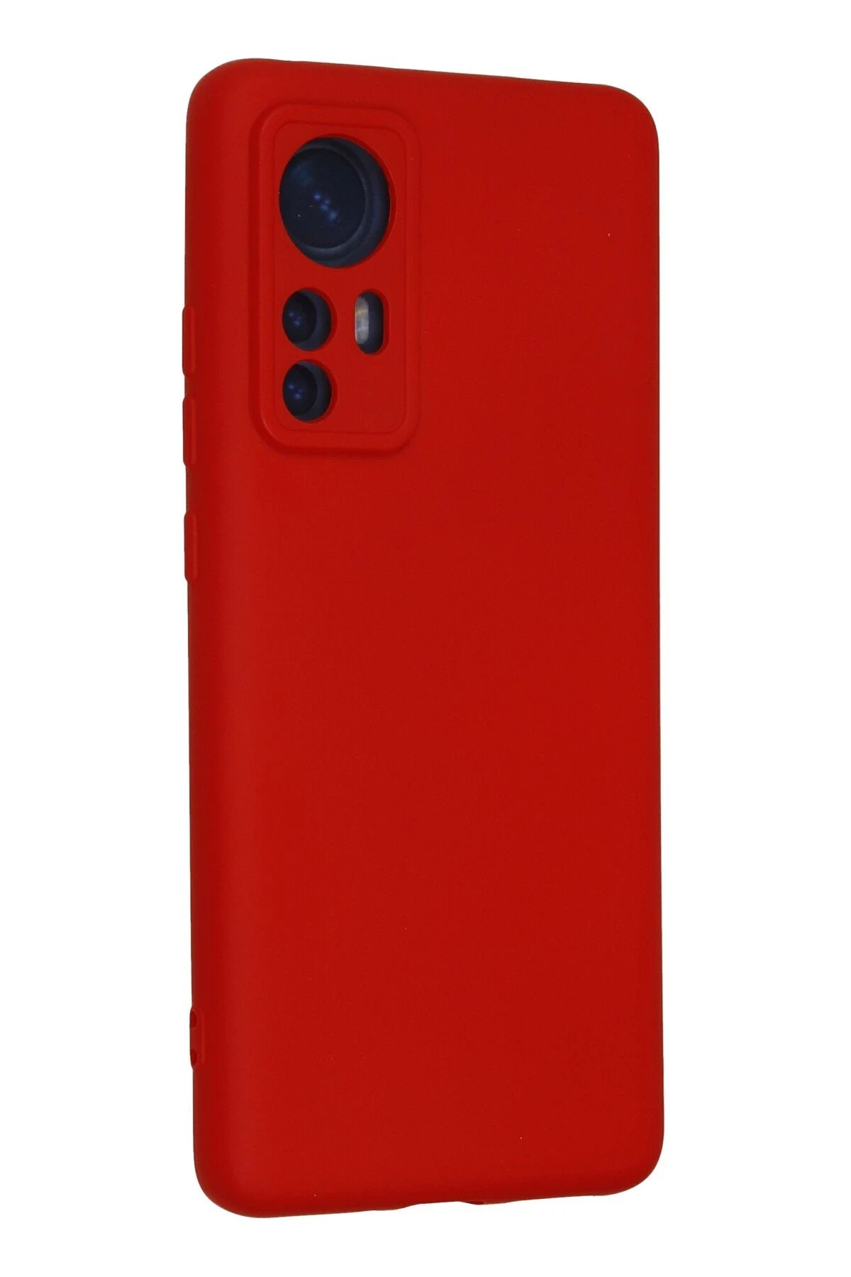 Newface Xiaomi Mi 12 Kılıf Nano içi Kadife Silikon - Kırmızı