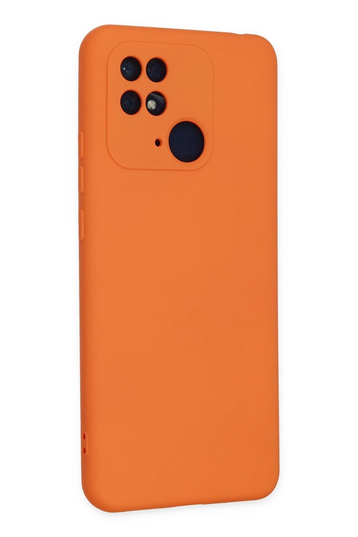 Newface Xiaomi Redmi 10C Kılıf Nano içi Kadife Silikon - Turuncu