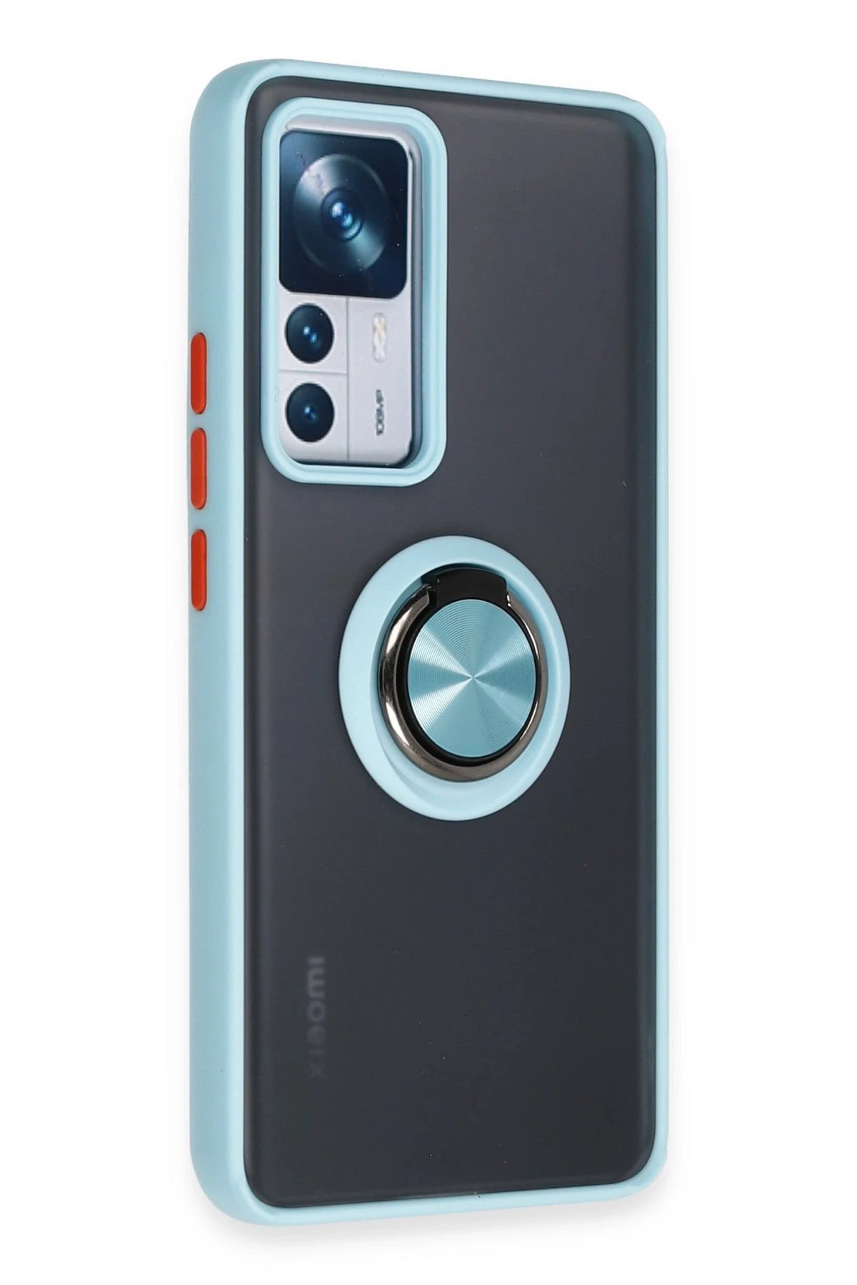 Newface Xiaomi Mi 12T Pro Kılıf Montreal Yüzüklü Silikon Kapak - Buz Mavi