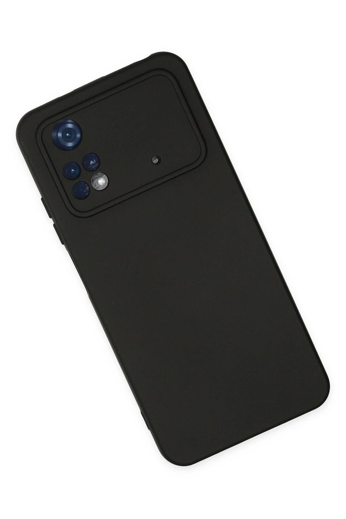 Newface Xiaomi Poco M4 Pro 4G Kılıf Nano içi Kadife Silikon - Siyah