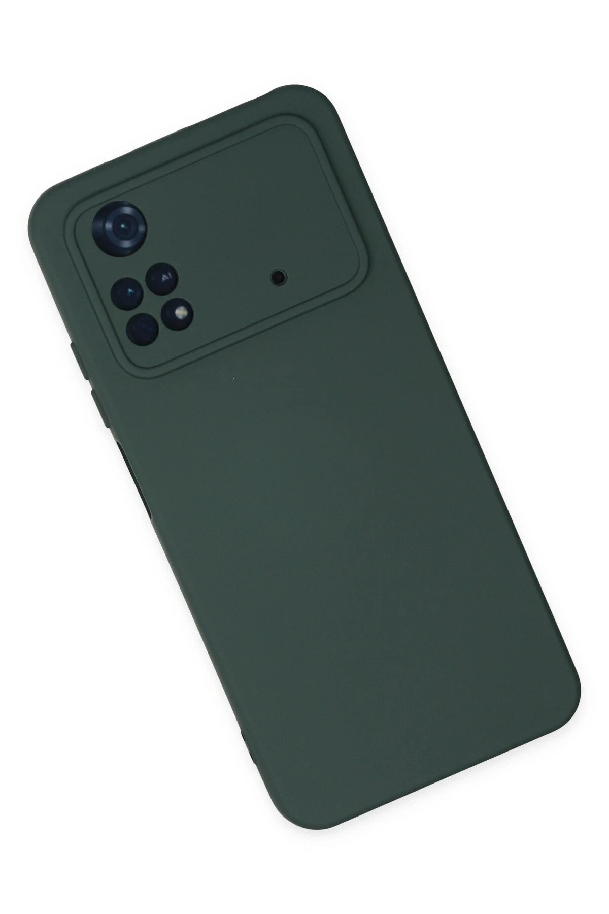 Newface Xiaomi Poco M4 Pro 4G Kılıf Nano içi Kadife Silikon - Koyu Yeşil