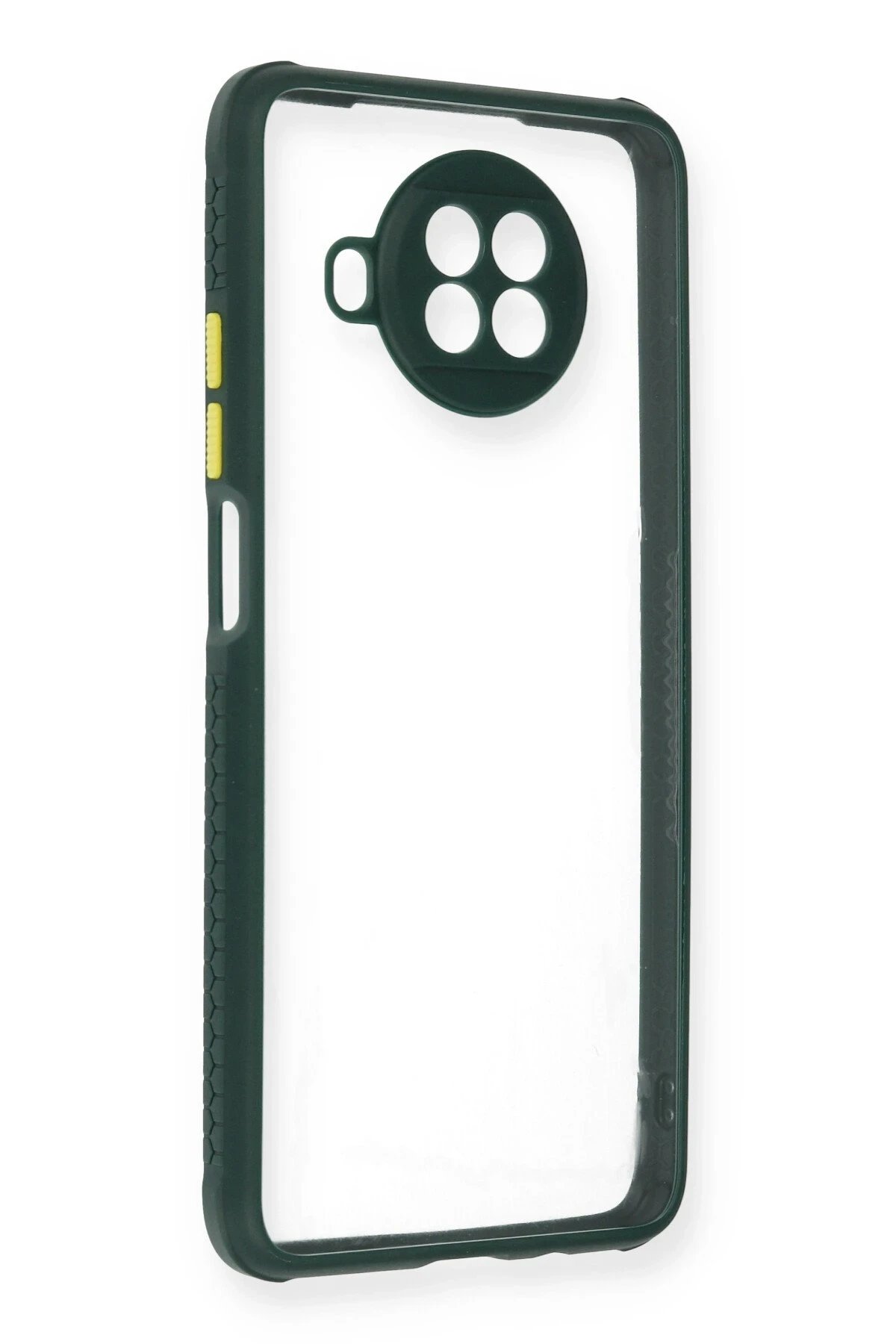 Newface Xiaomi Redmi Note 9 Pro 5G Kılıf Miami Şeffaf Silikon - Koyu Yeşil