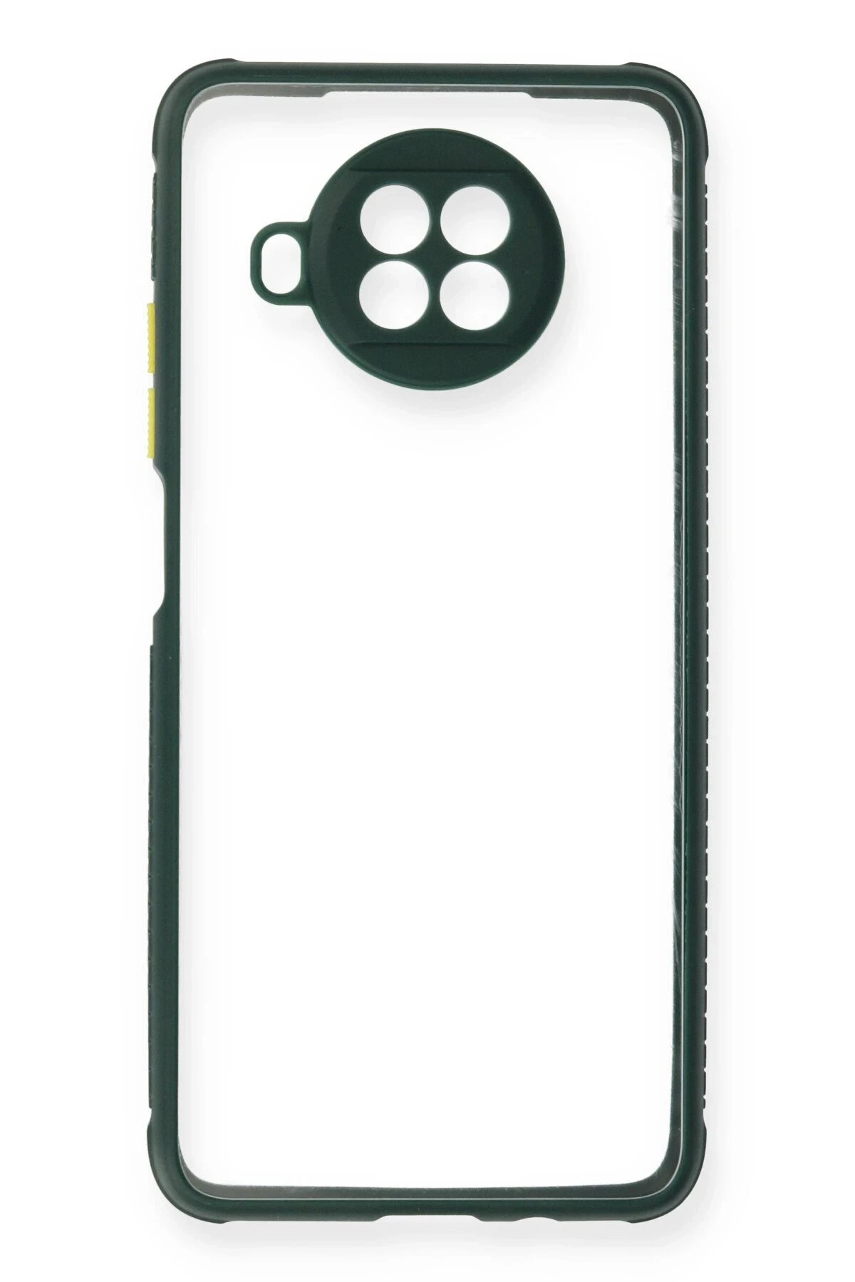 Newface Xiaomi Redmi Note 9 Pro 5G Kılıf Miami Şeffaf Silikon - Koyu Yeşil