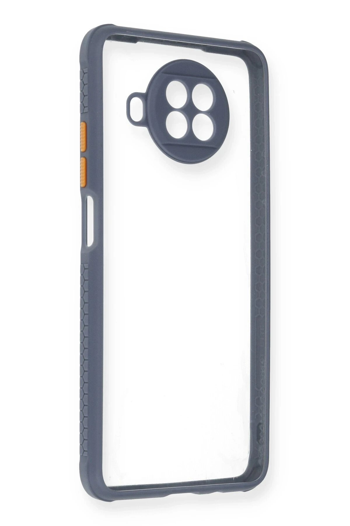 Newface Xiaomi Redmi Note 9 Pro 5G Kılıf Miami Şeffaf Silikon - Gri