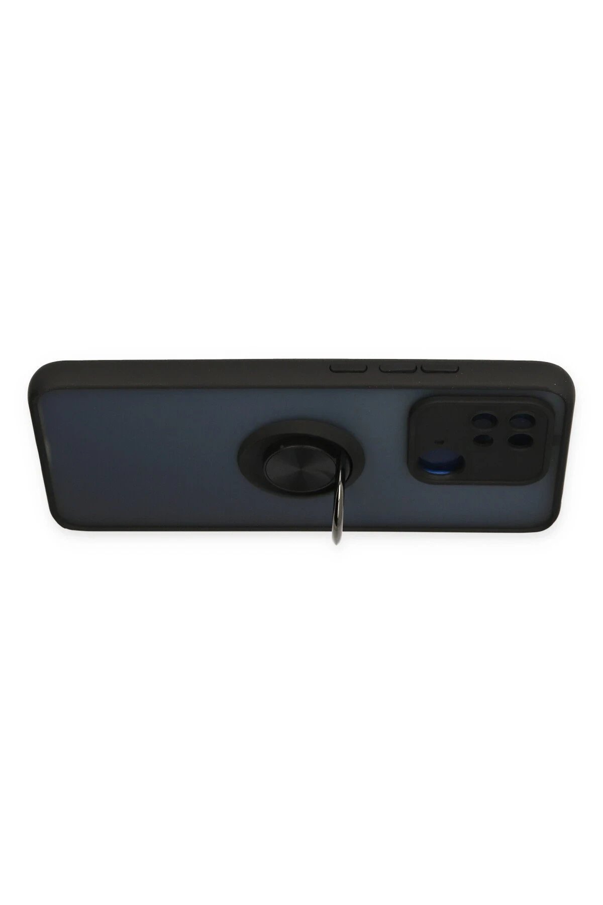 Newface Xiaomi Redmi 10C Kılıf Montreal Yüzüklü Silikon Kapak - Siyah