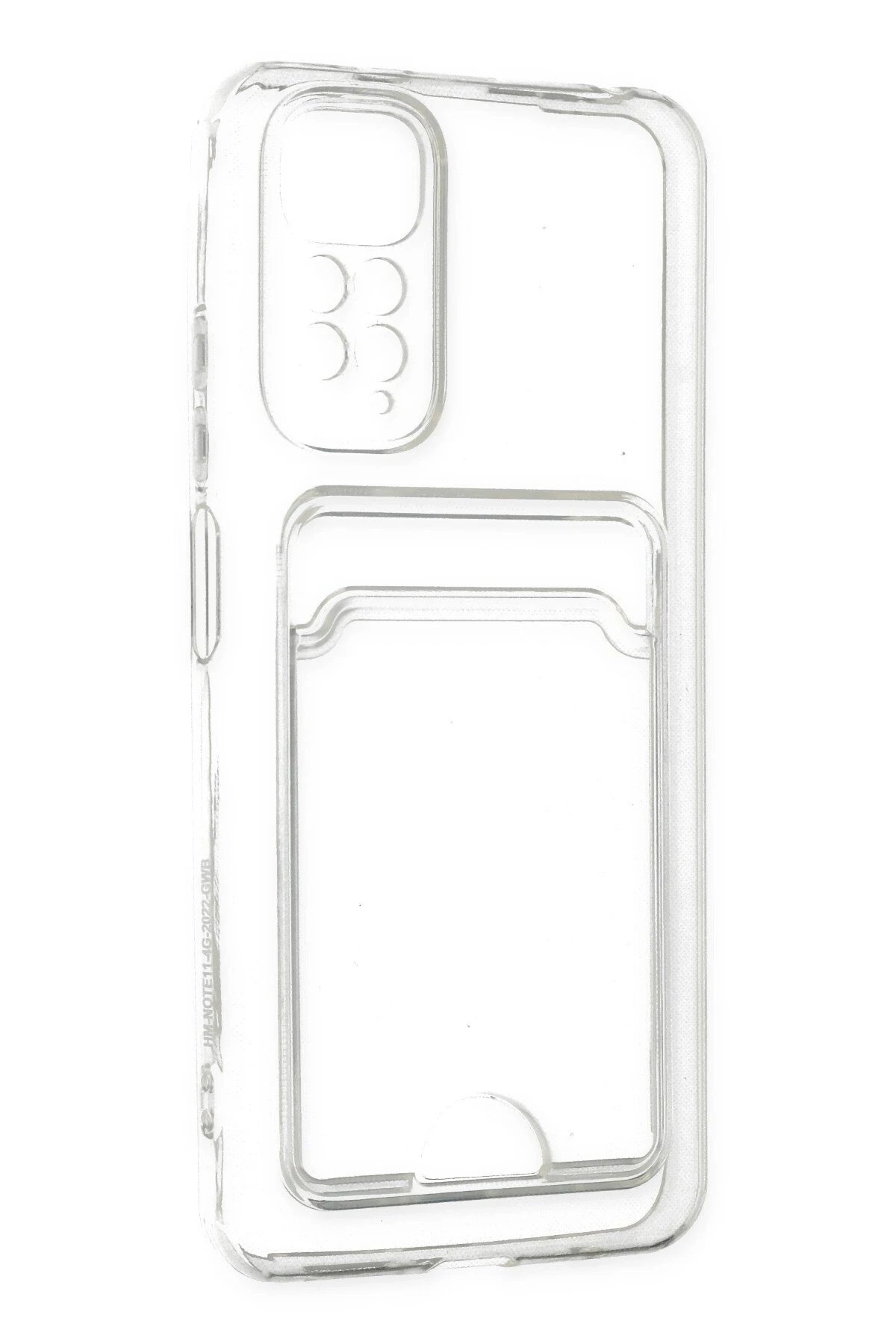 Newface Xiaomi Redmi Note 11 Kılıf Kart Şeffaf Silikon - Şeffaf