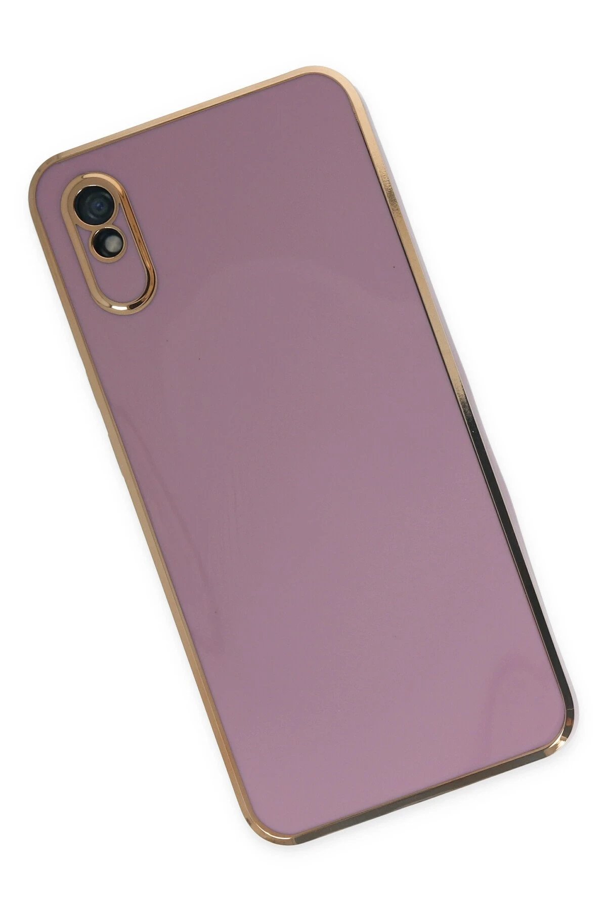 Newface Xiaomi Redmi 9A Kılıf Volet Silikon - Mor