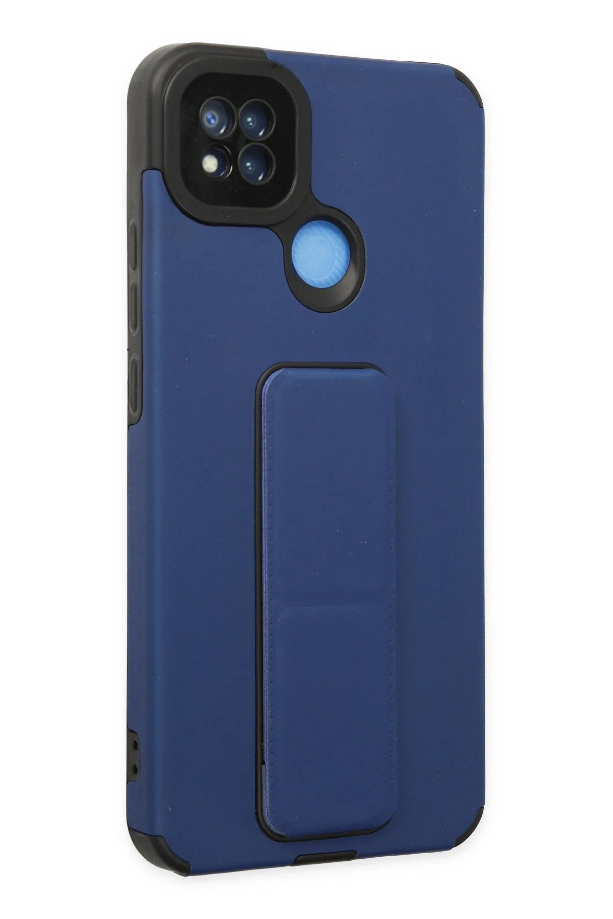 Newface Xiaomi Redmi 9C Kılıf Mega Standlı Silikon - Mavi