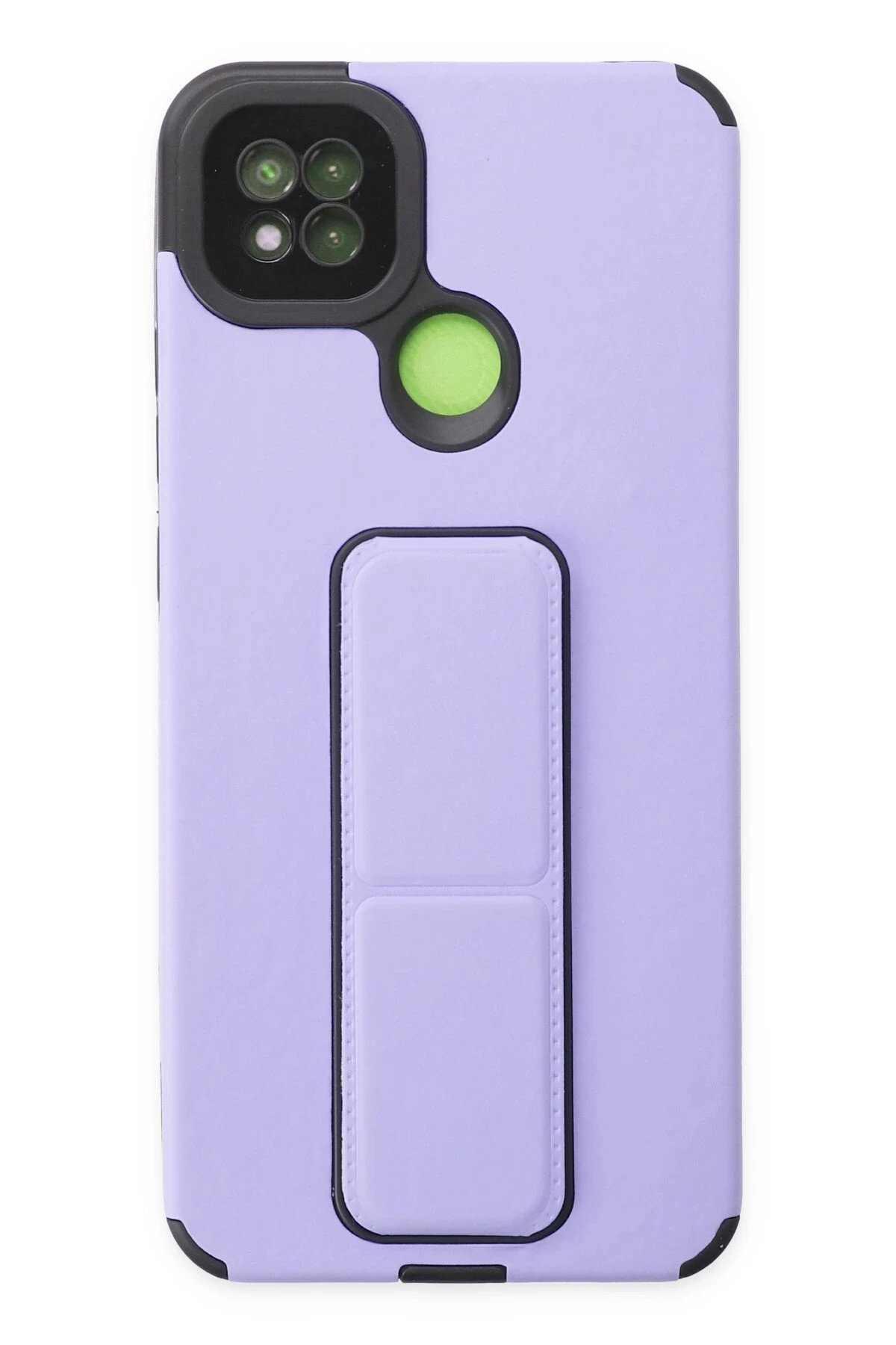 Newface Xiaomi Redmi 9C Kılıf Mega Standlı Silikon - Lila