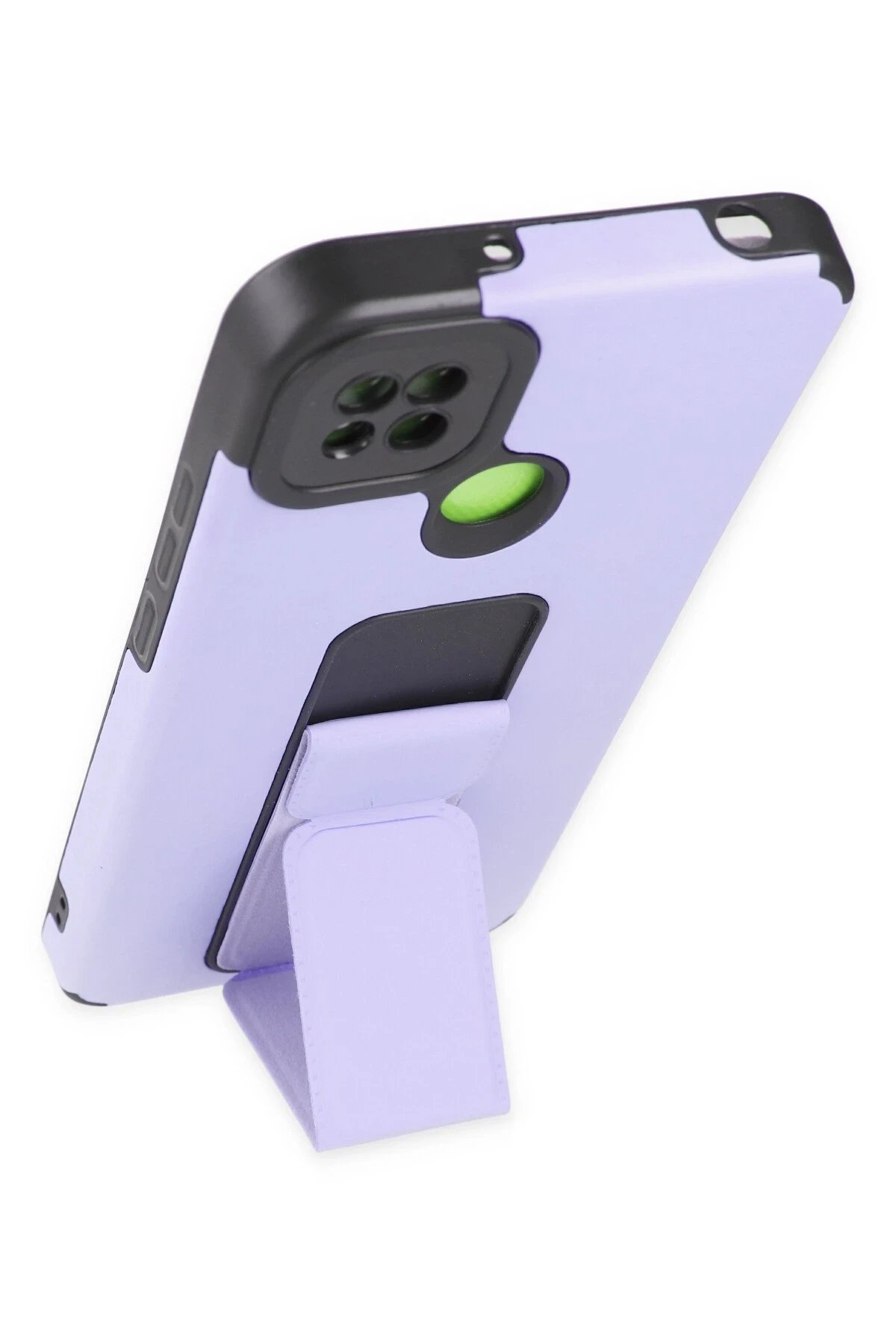 Newface Xiaomi Redmi 9C Kılıf Mega Standlı Silikon - Lila