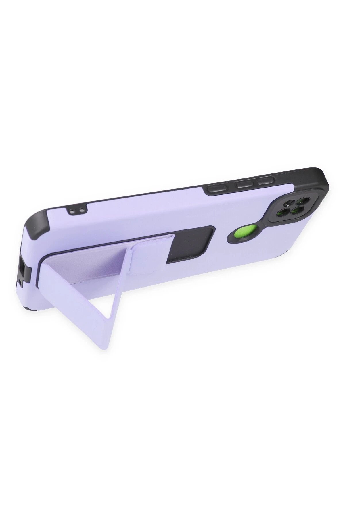 Newface Xiaomi Redmi 9C Kılıf Mega Standlı Silikon - Lila