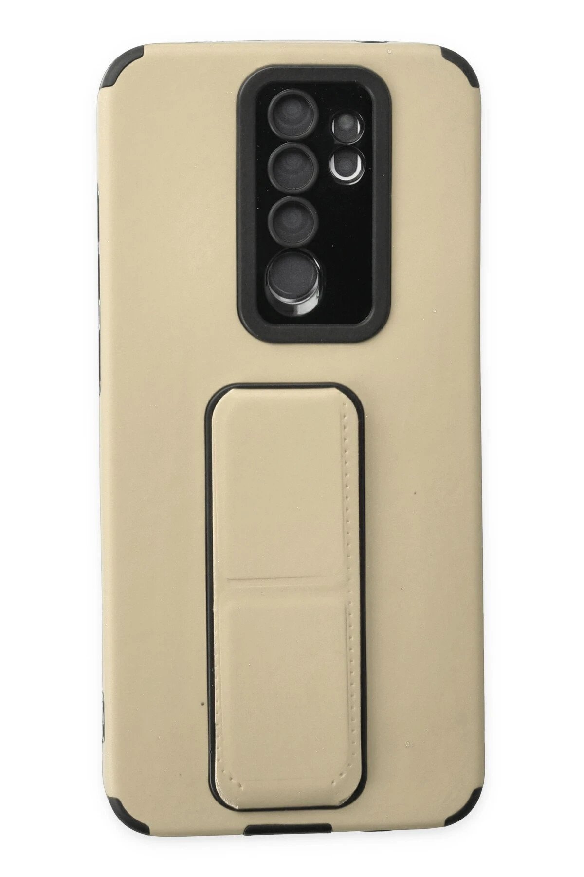 Newface Xiaomi Redmi Note 8 Pro Kılıf Mega Standlı Silikon - Gold