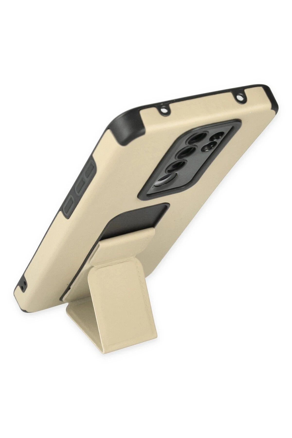 Newface Xiaomi Redmi Note 8 Pro Kılıf Mega Standlı Silikon - Gold