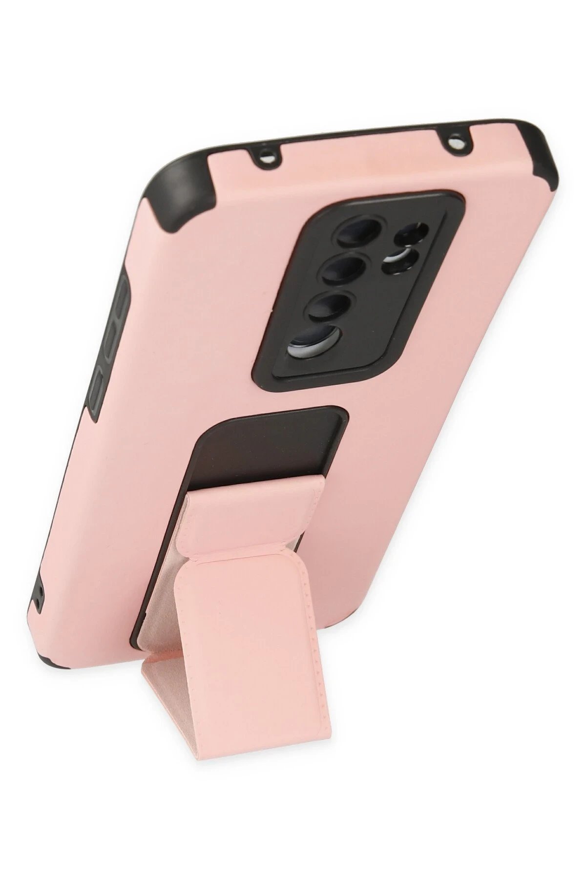 Newface Xiaomi Redmi Note 8 Pro Kılıf Mega Standlı Silikon - Pudra