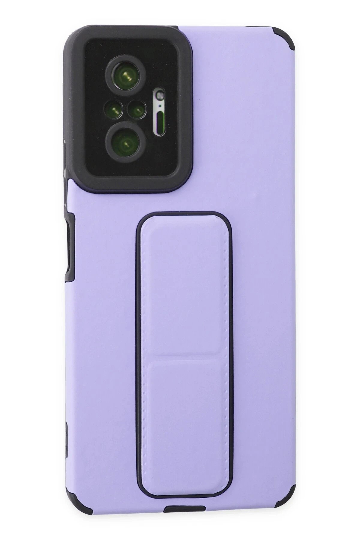 Newface Xiaomi Redmi Note 10 Pro Kılıf Mega Standlı Silikon - Lila