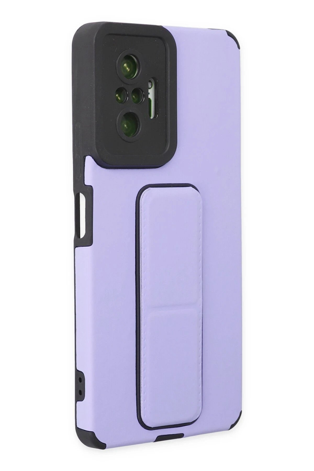 Newface Xiaomi Redmi Note 10 Pro Kılıf Mega Standlı Silikon - Lila