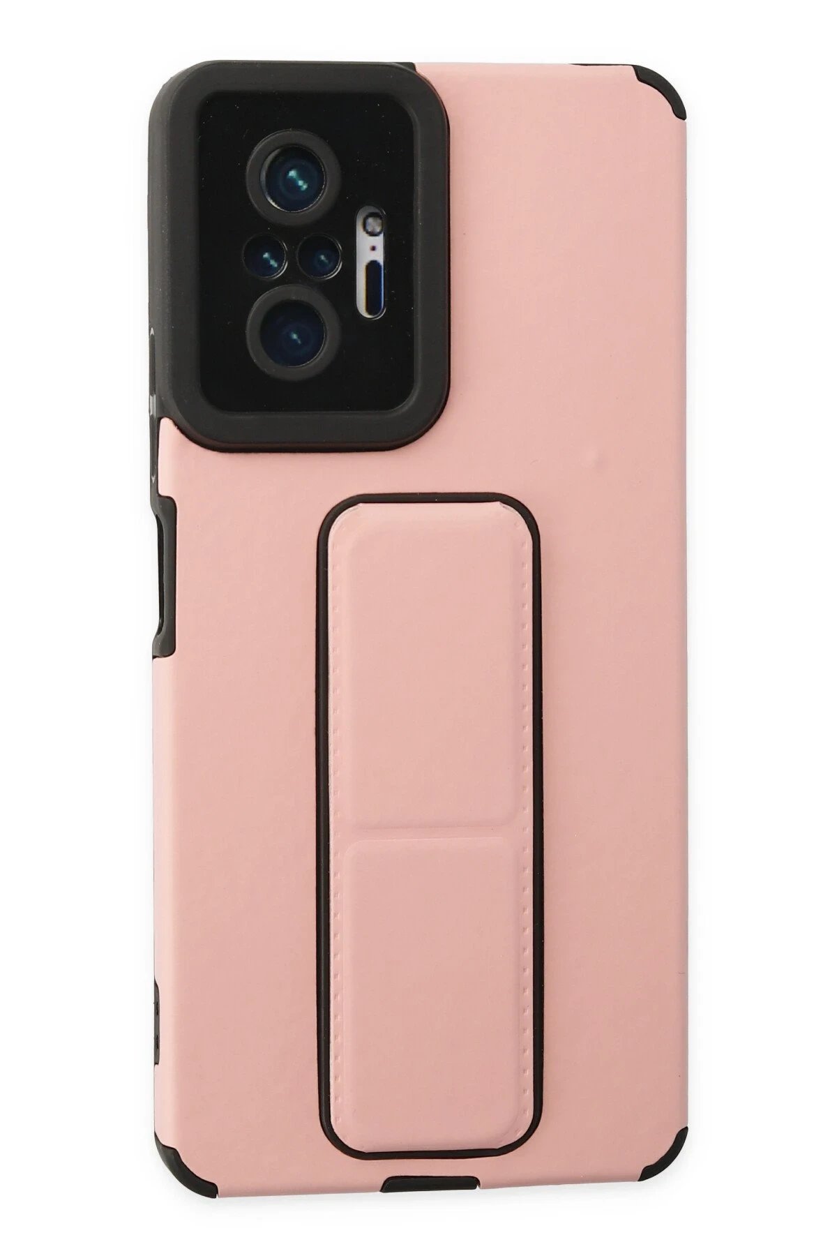 Newface Xiaomi Redmi Note 10 Pro Kılıf Mega Standlı Silikon - Pudra