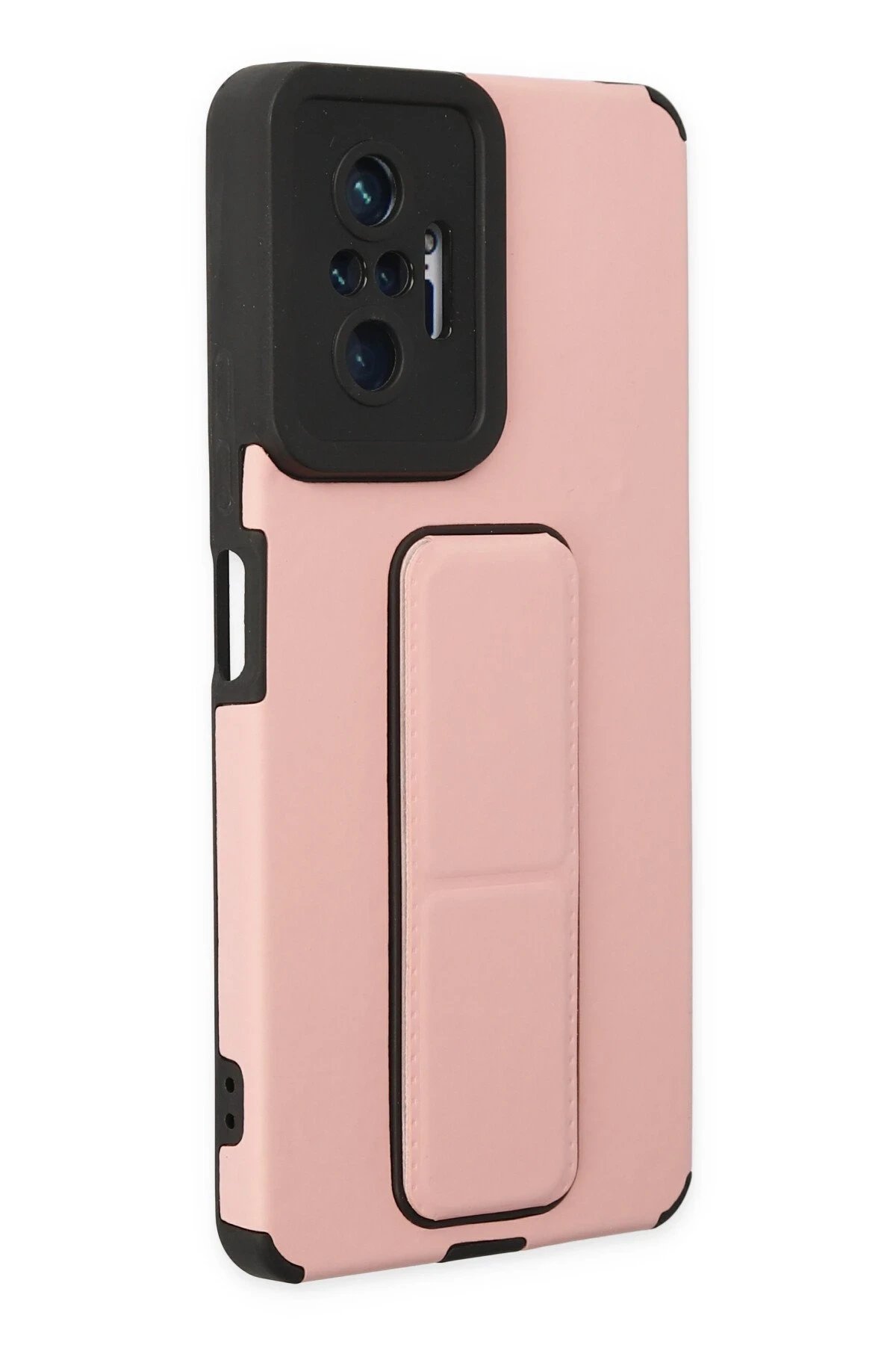 Newface Xiaomi Redmi Note 10 Pro Kılıf Mega Standlı Silikon - Pudra