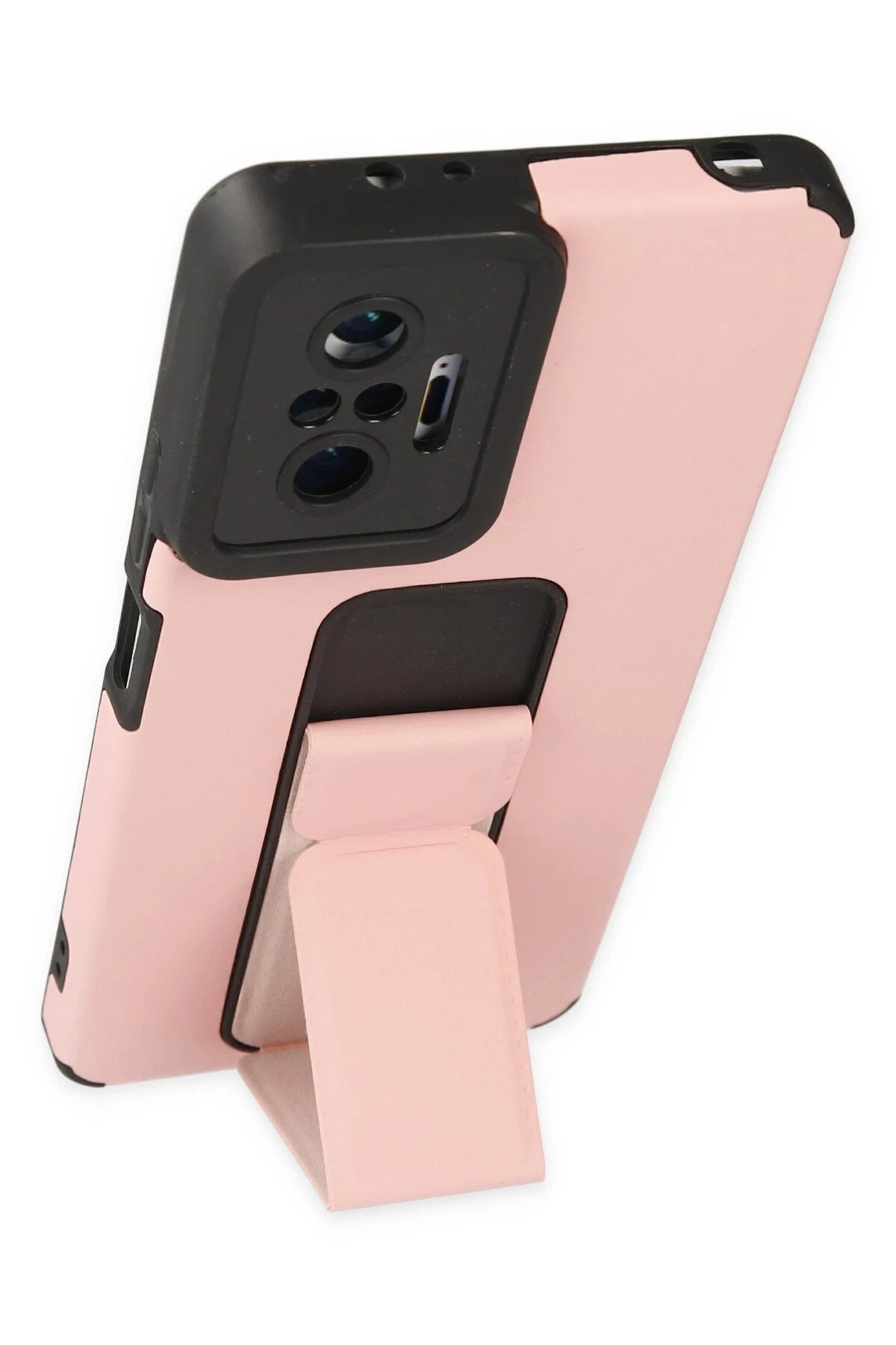 Newface Xiaomi Redmi Note 10 Pro Kılıf Mega Standlı Silikon - Pudra